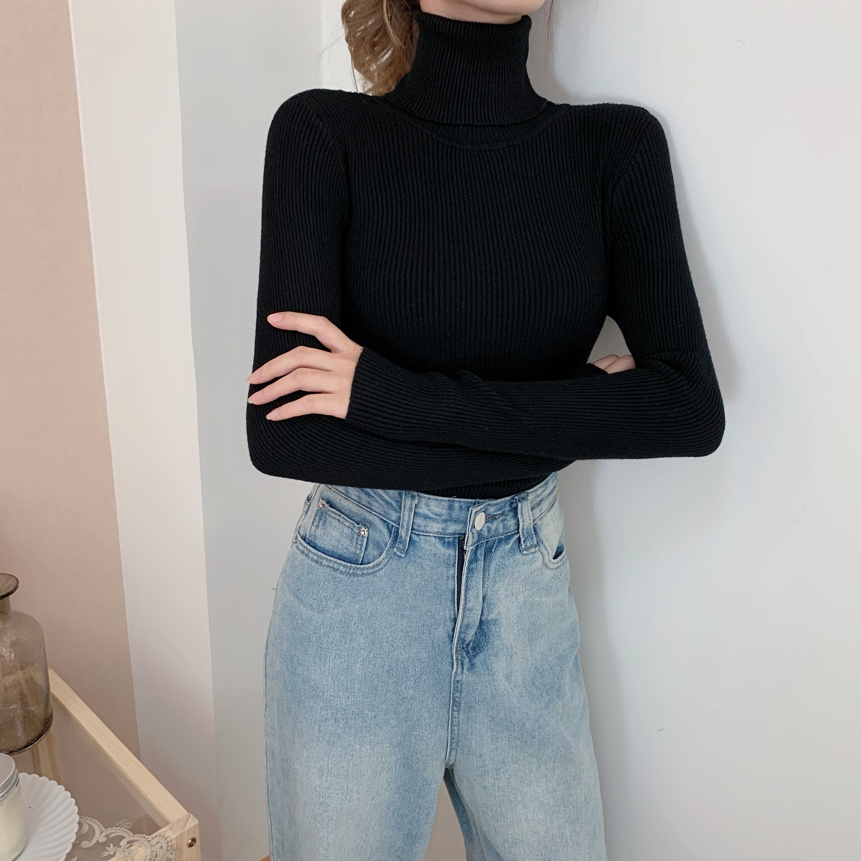 タートルネックスリムリブニット | 詳細画像10