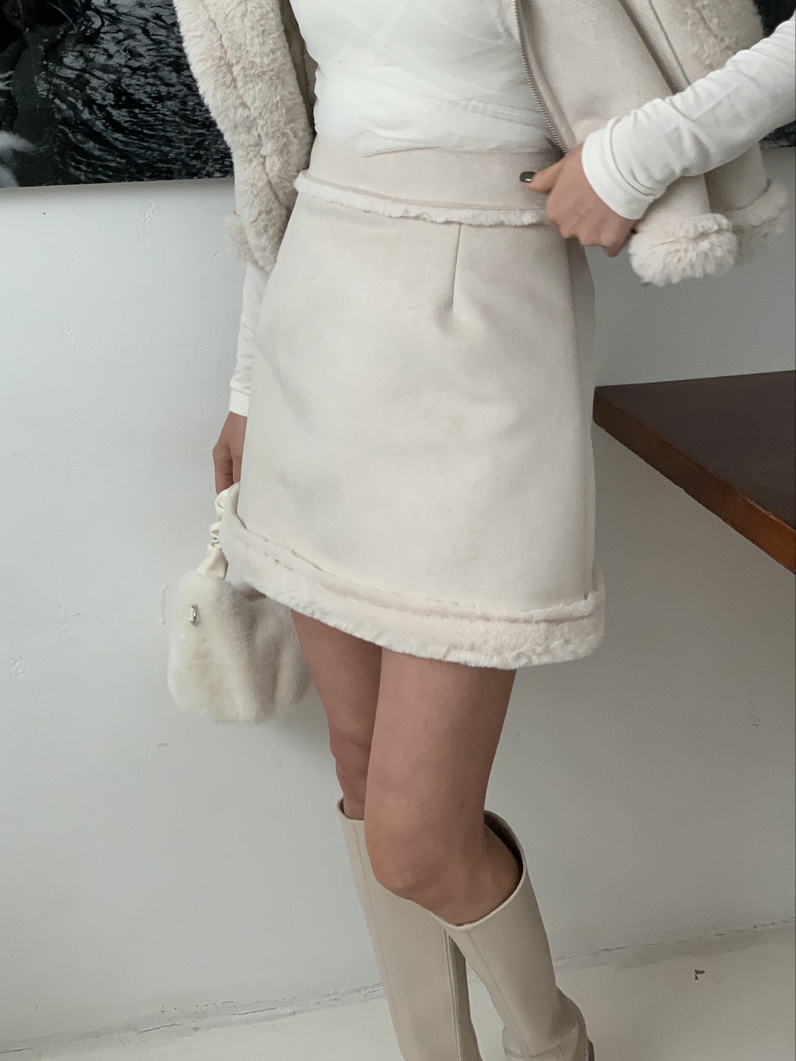 ムートン調ミニスカート | レディースファッション通販 - DHOLIC