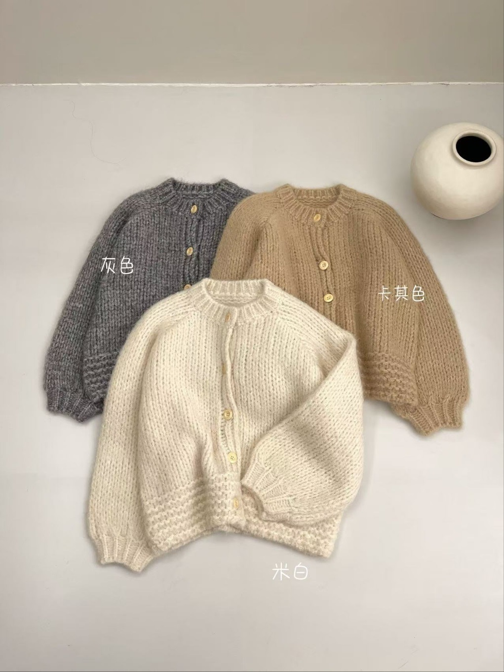 ウールラグランローゲージニットカーディガン | レディース  