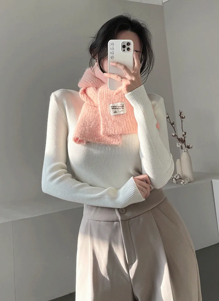 ウール混ソフトパッチマフラー | ganadaran | 詳細画像1