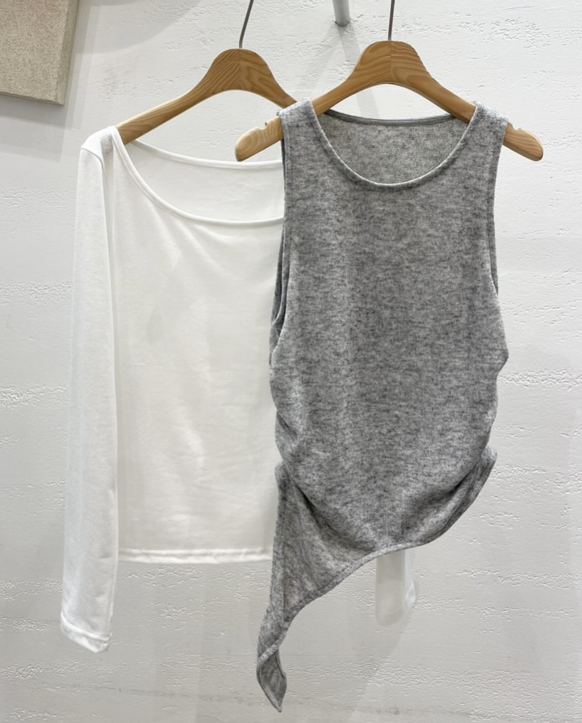 起毛アシメシャーリングビスチェ&ボートネックTシャツSET | 詳細画像14