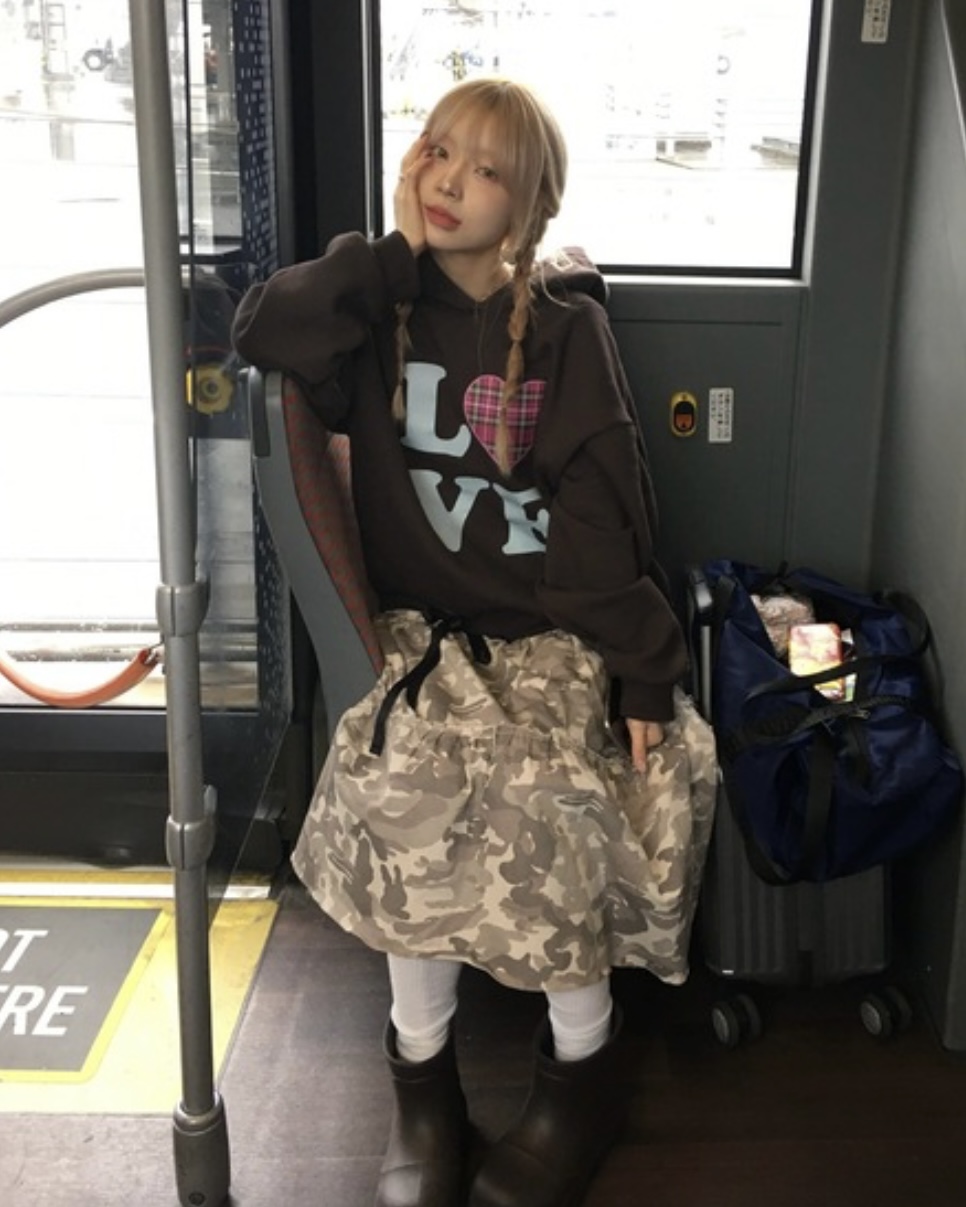 裏起毛チェックハートLOVEロゴパーカー | 詳細画像4