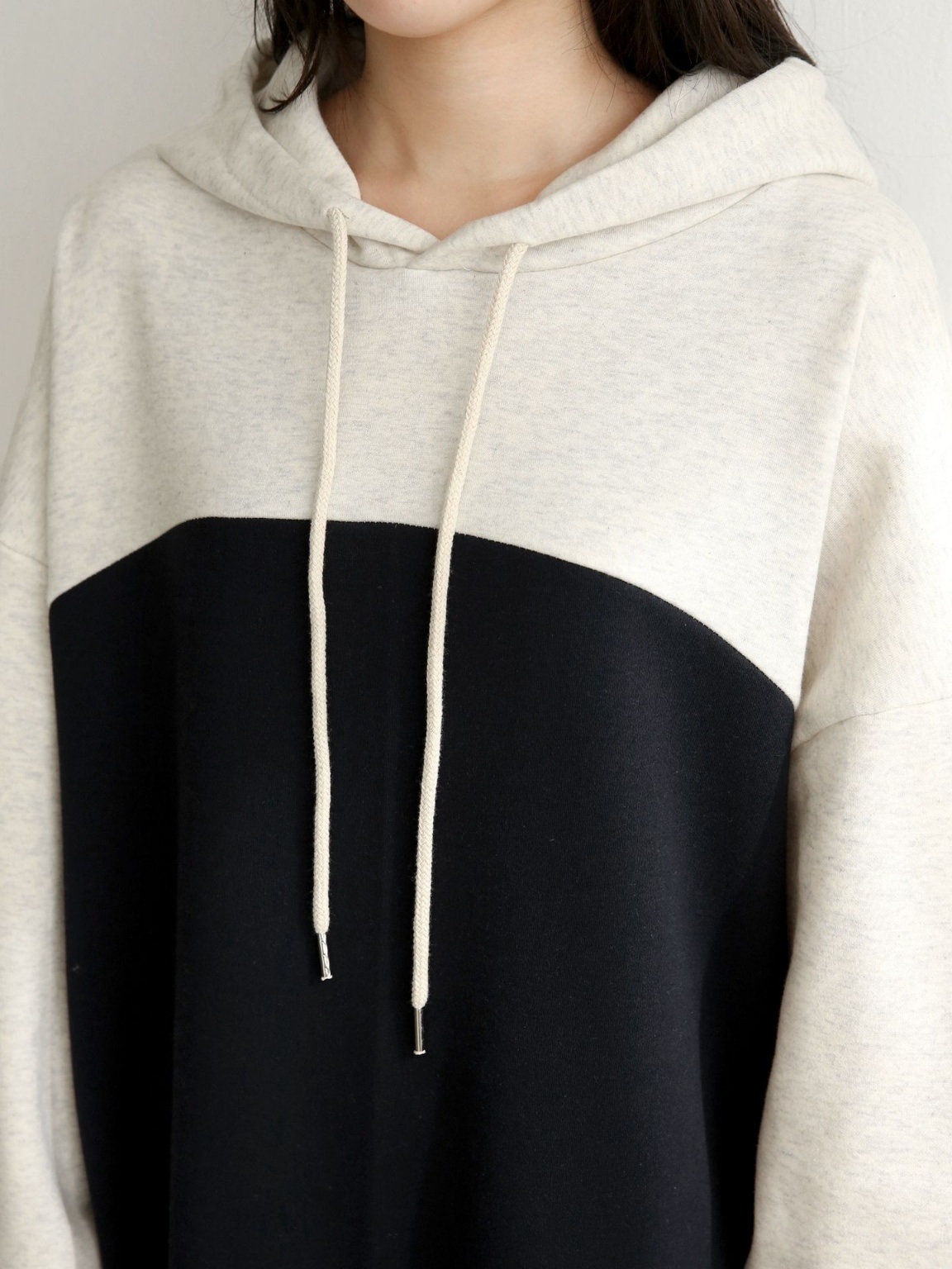 裏起毛バイカラーパーカーワンピース | 詳細画像19