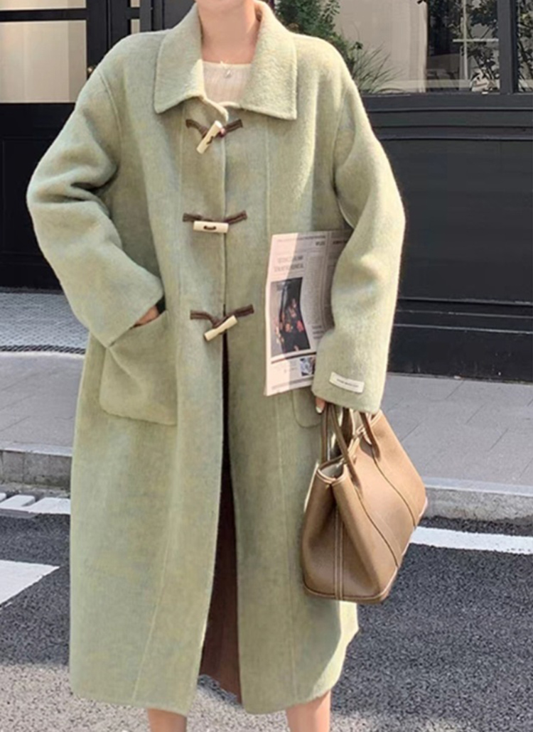 ウールポケットロングダッフルコート | レディースファッション通販