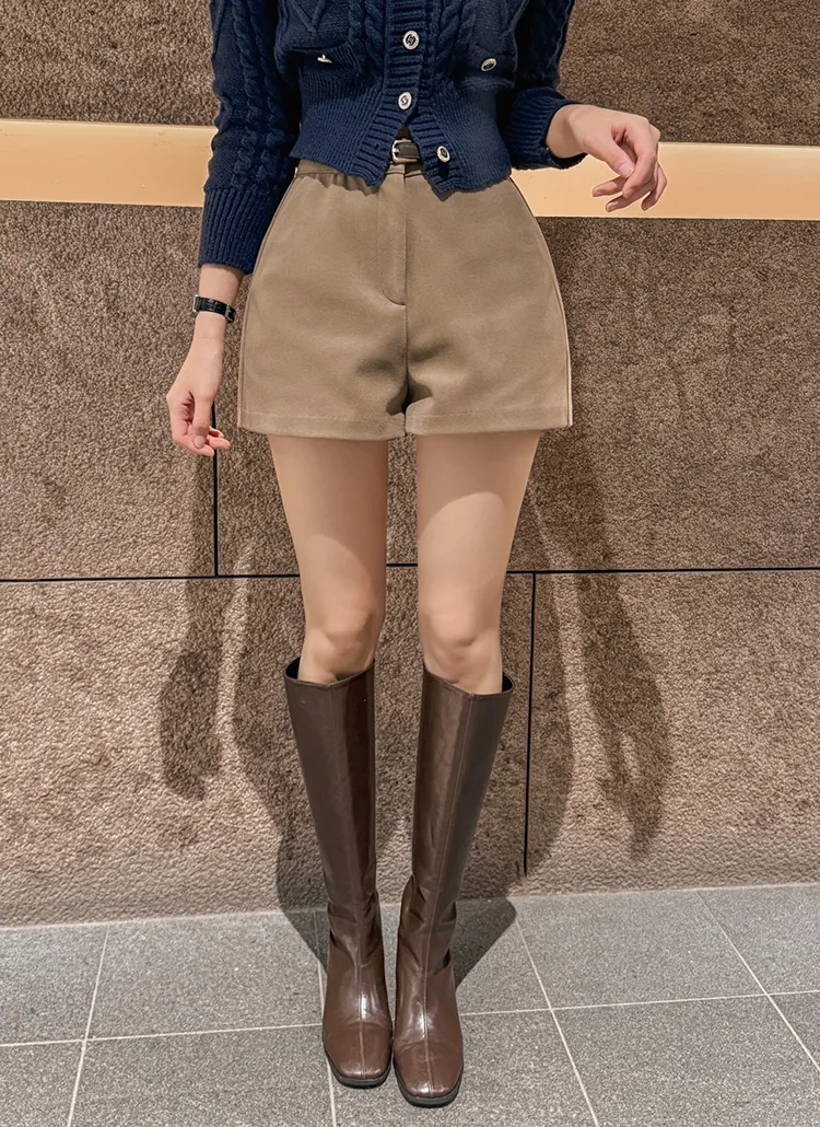 ハイウエストメルトンタッチショートパンツ | highclassic | 詳細画像1