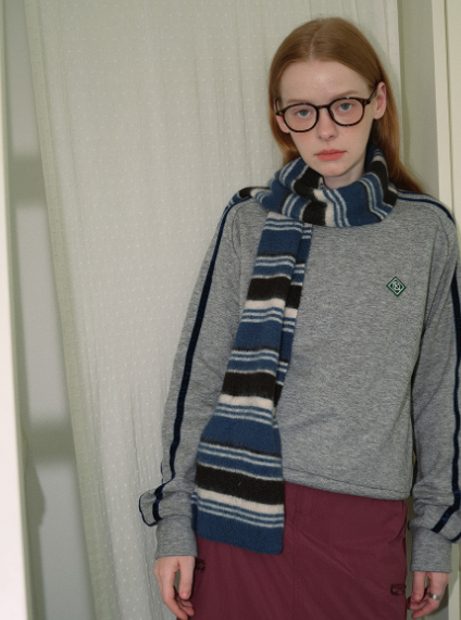 ウール混マルチボーダーニットマフラー | 詳細画像5