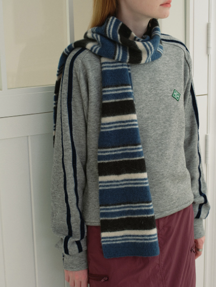 ウール混マルチボーダーニットマフラー | 詳細画像6