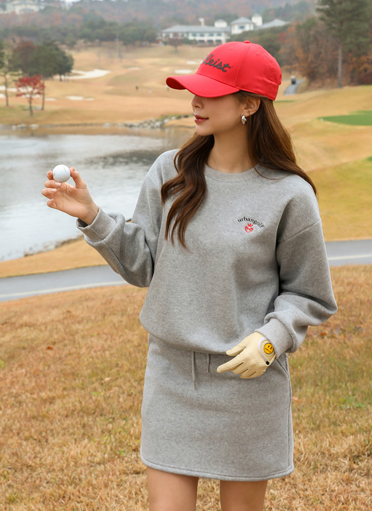 裏起毛ハートロゴスウェット&ミニスカートパンツSET | レディース