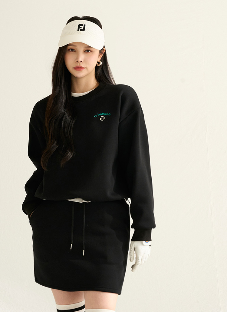 裏起毛ハートロゴスウェット&ミニスカートパンツSET | レディース