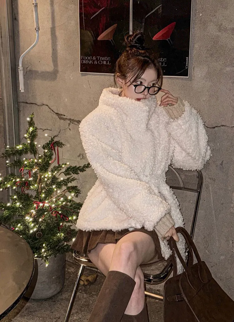 ストラップ付ハイネックボアジャケット | highclassic | 詳細画像1