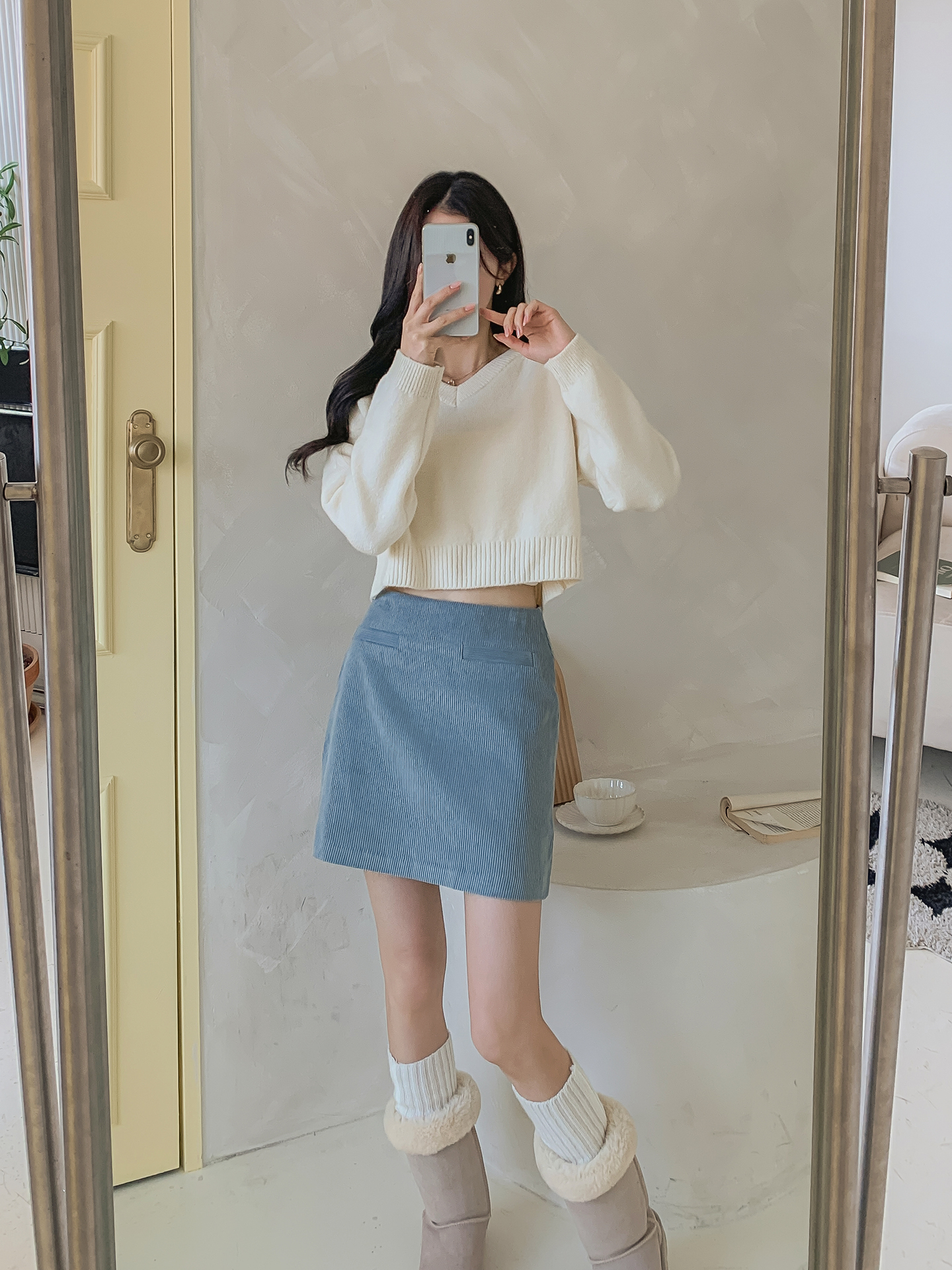 スラッシュポケットコーデュロイミニスカート | 詳細画像3