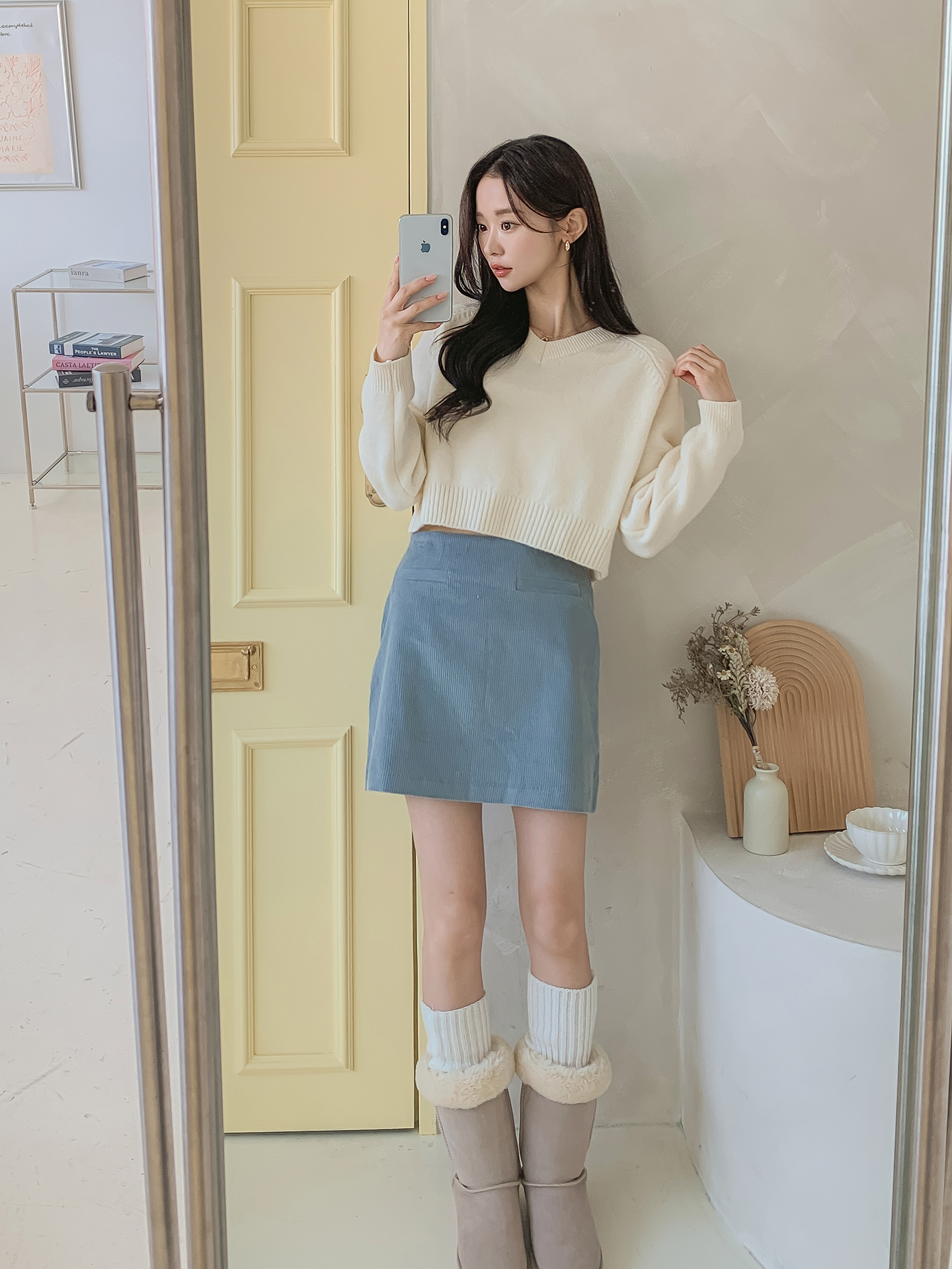 スラッシュポケットコーデュロイミニスカート | 詳細画像5