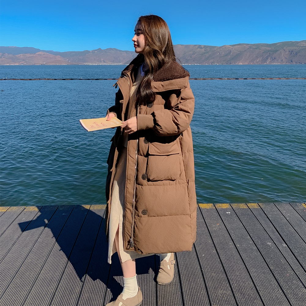 2WAYリブニットネックロング中綿ジャンパー | 詳細画像3