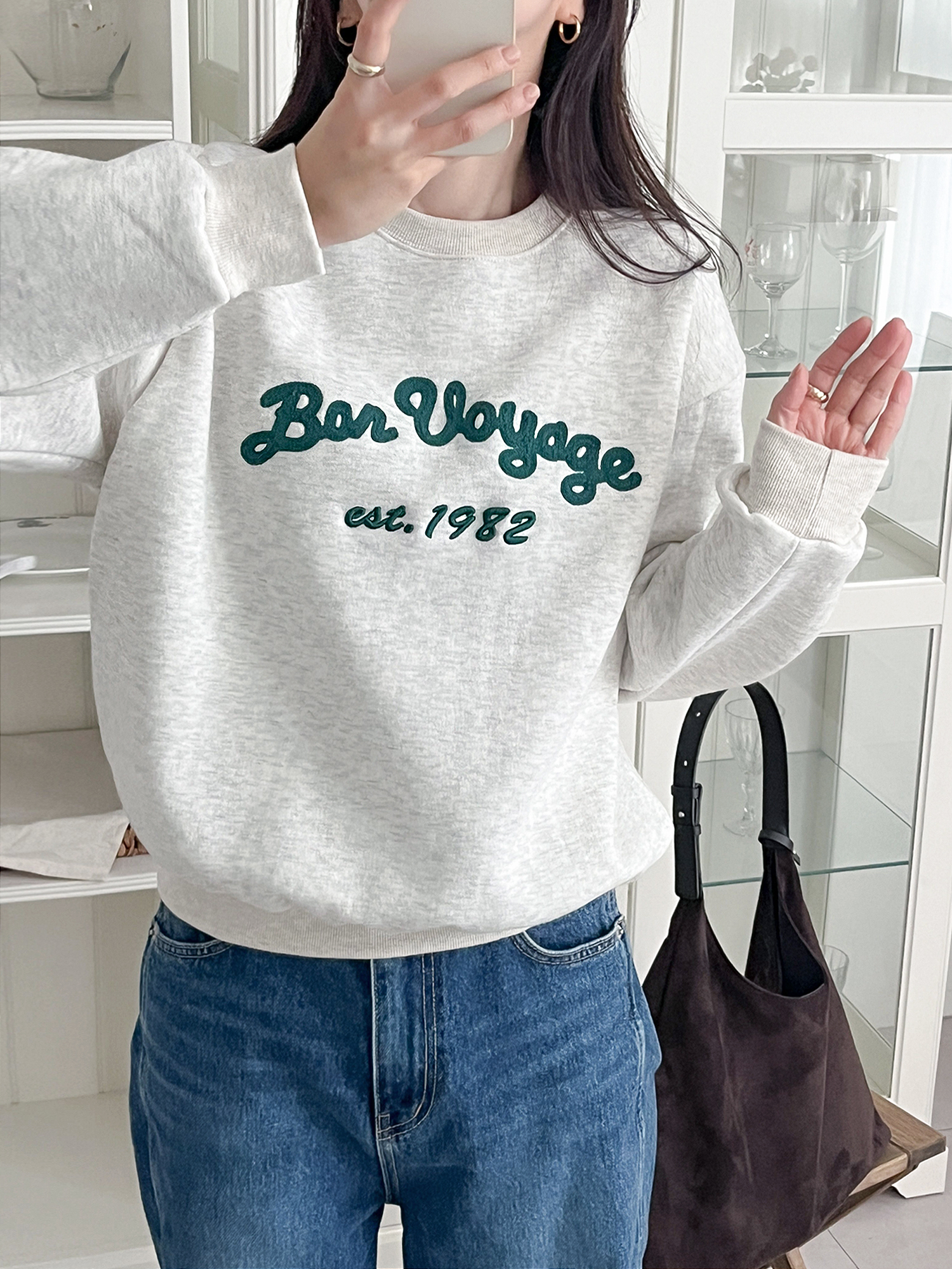 裏起毛Voyage刺繍ロゴスウェット | レディースファッション通販 - DHOLIC