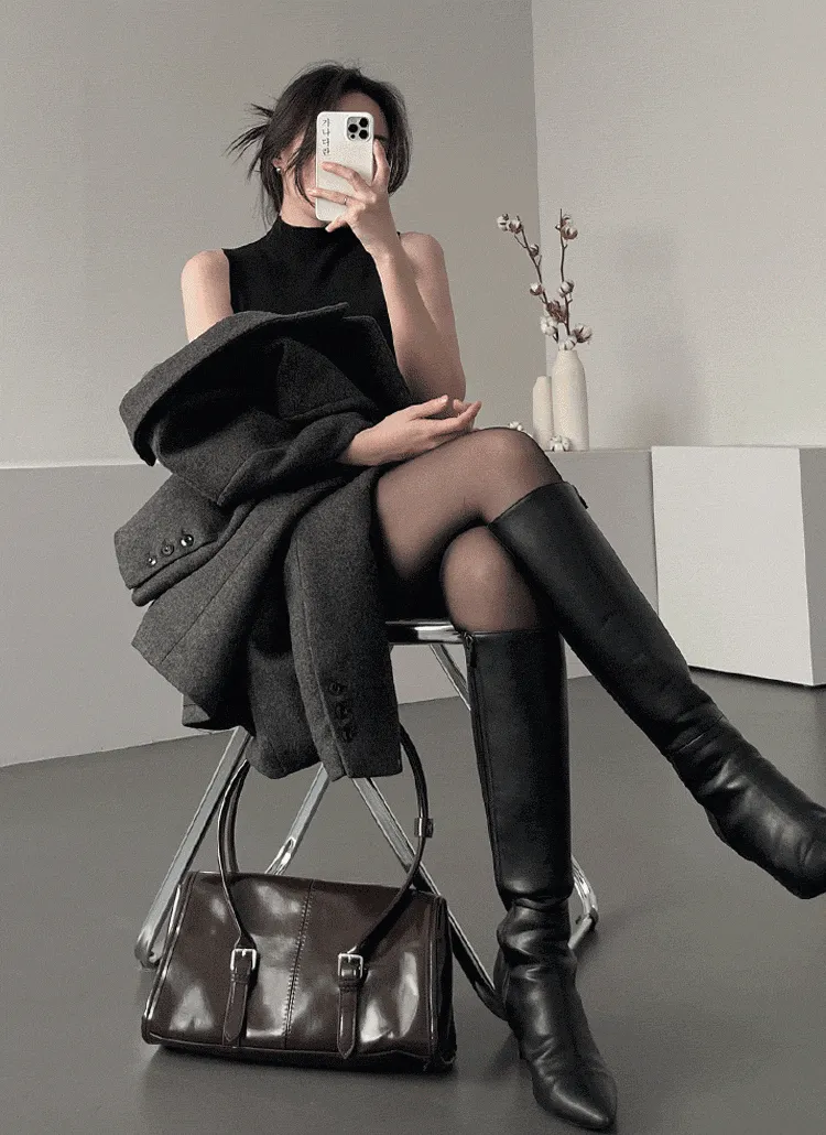 ハーフネックニットノースリーブ | ganadaran | 詳細画像1