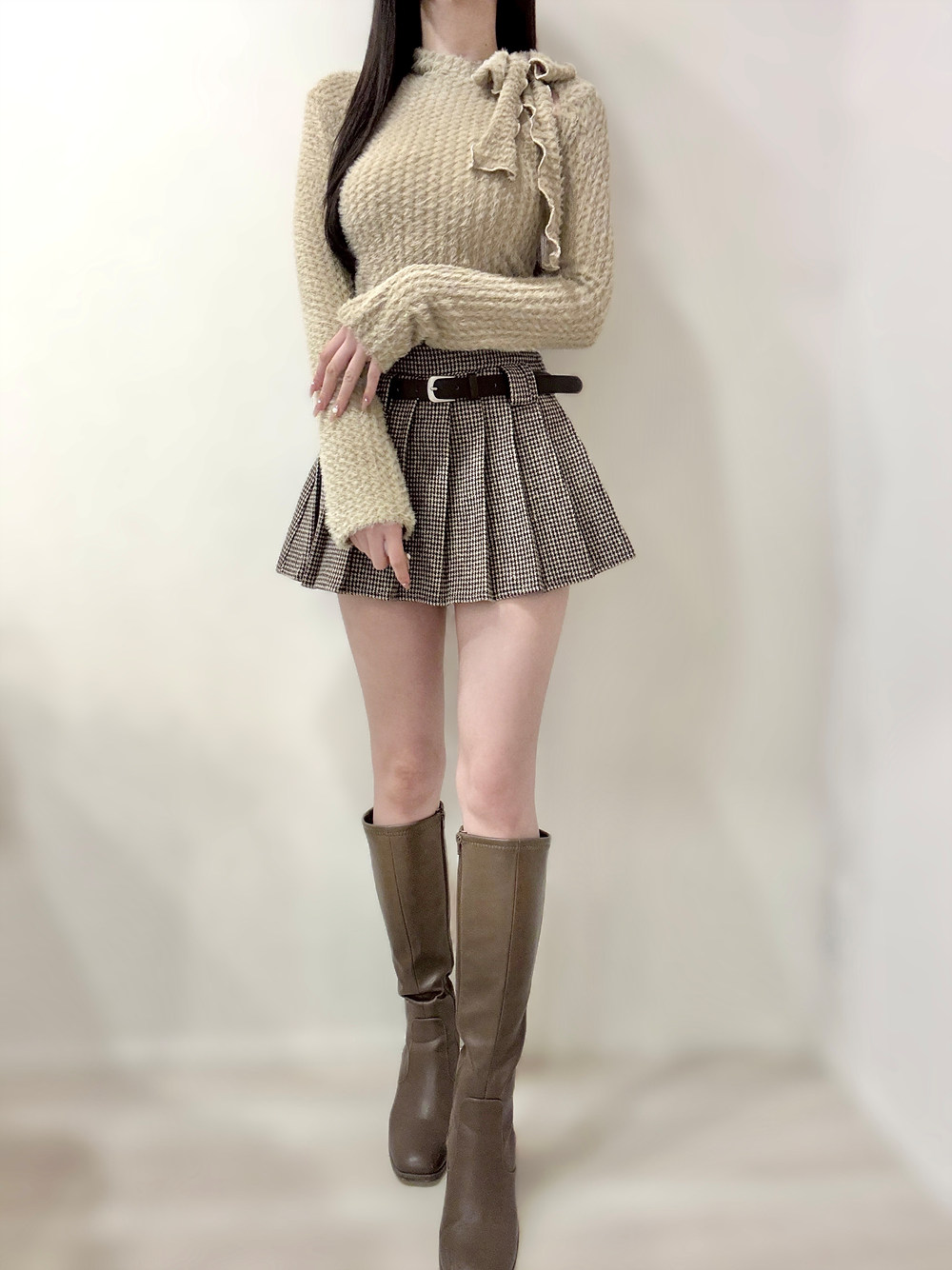 リボンモックネックノースリーブ&ボレロカーディガンSET | 詳細画像3