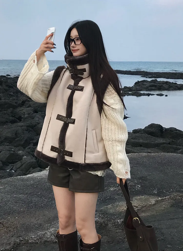 ムートン風バックルベスト | moodloveroom | 詳細画像4