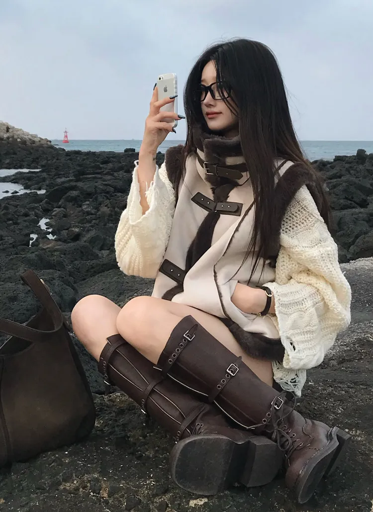 ムートン風バックルベスト | moodloveroom | 詳細画像5