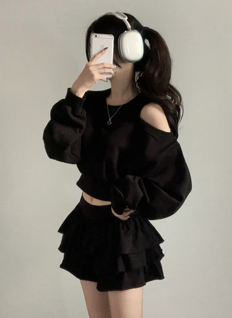 ワンショルクロップドスウェット | moodloveroom | 詳細画像1