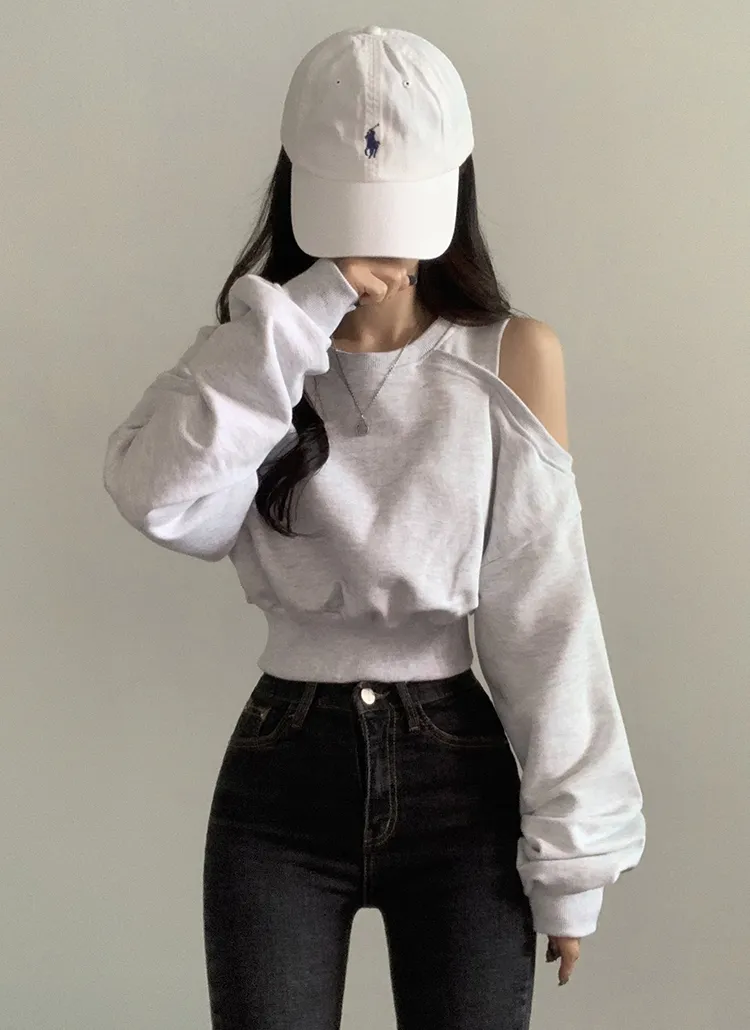 ワンショルクロップドスウェット | moodloveroom | 詳細画像2