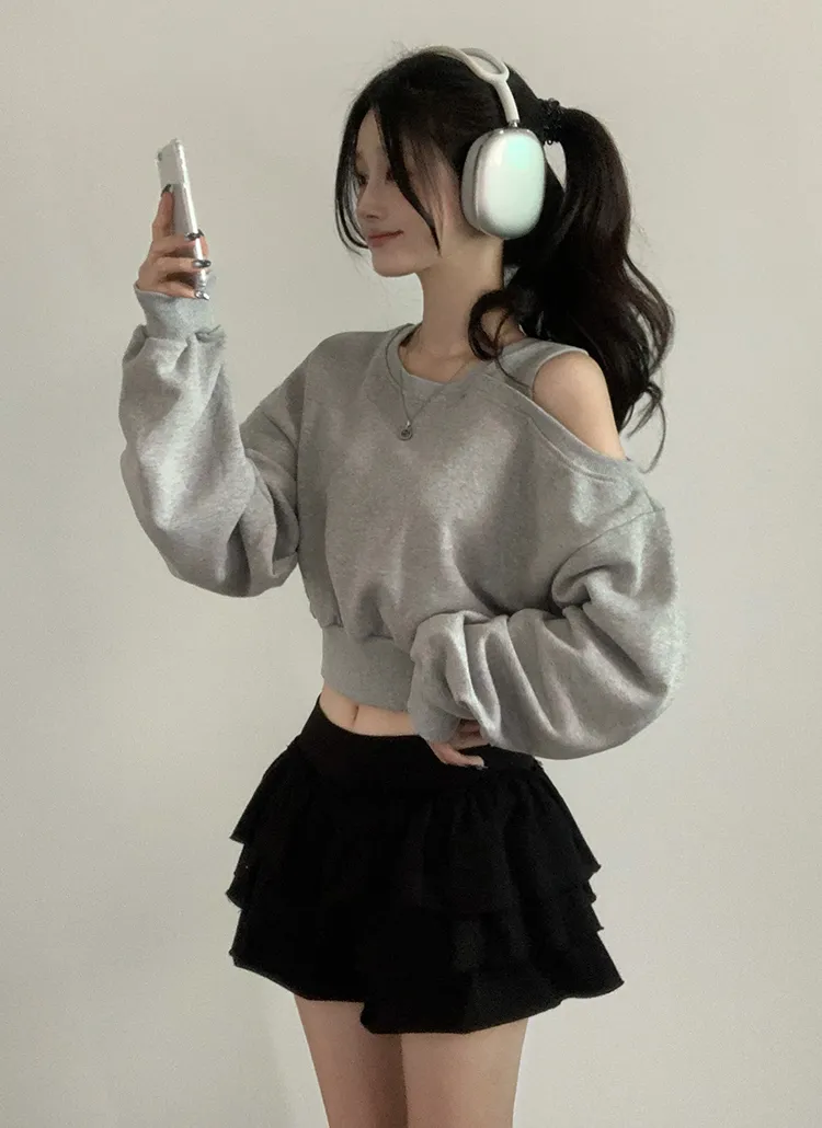 ワンショルクロップドスウェット | moodloveroom | 詳細画像4