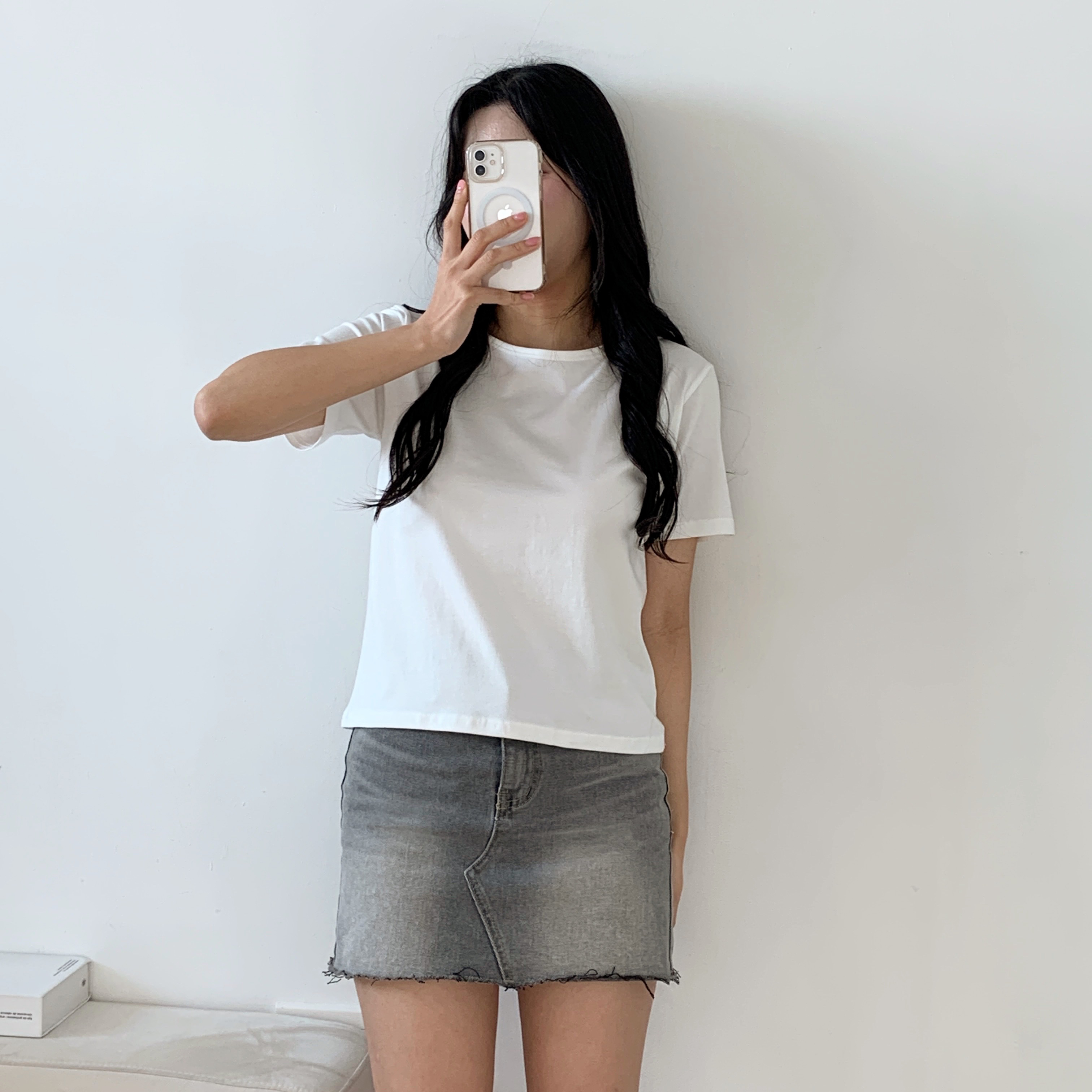 モダール混ラウンドネック半袖Tシャツ | 詳細画像8