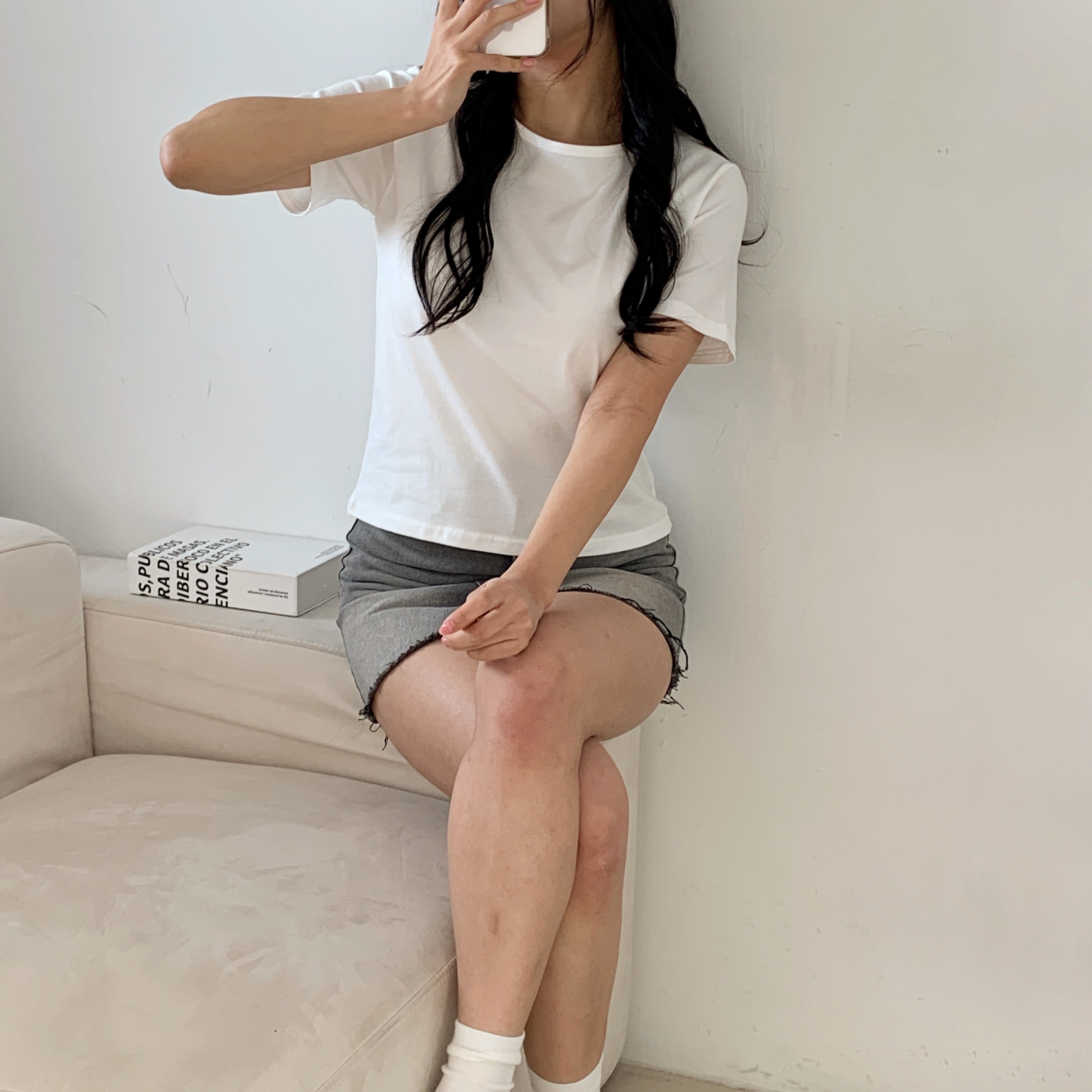 モダール混ラウンドネック半袖Tシャツ | 詳細画像10
