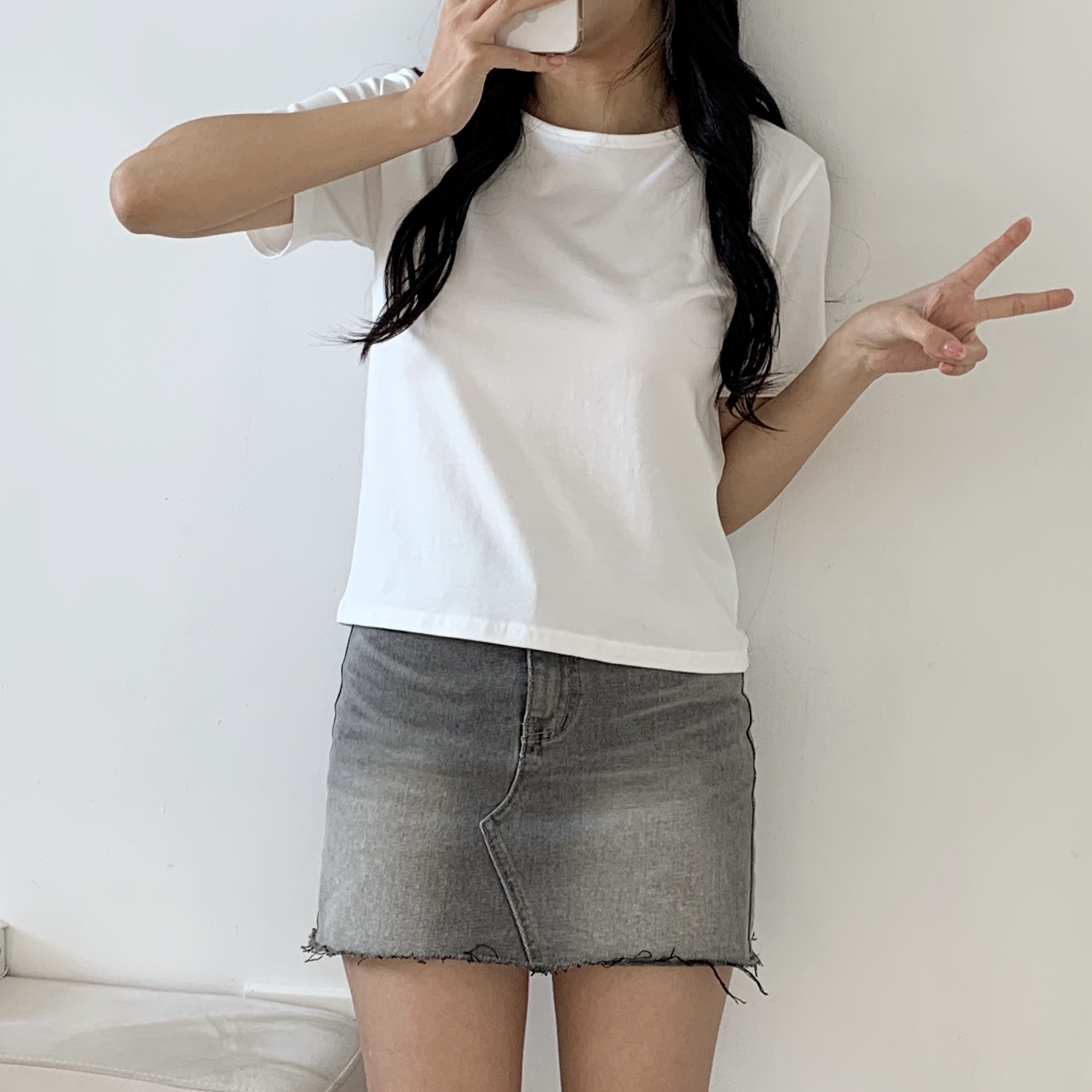 モダール混ラウンドネック半袖Tシャツ | 詳細画像14