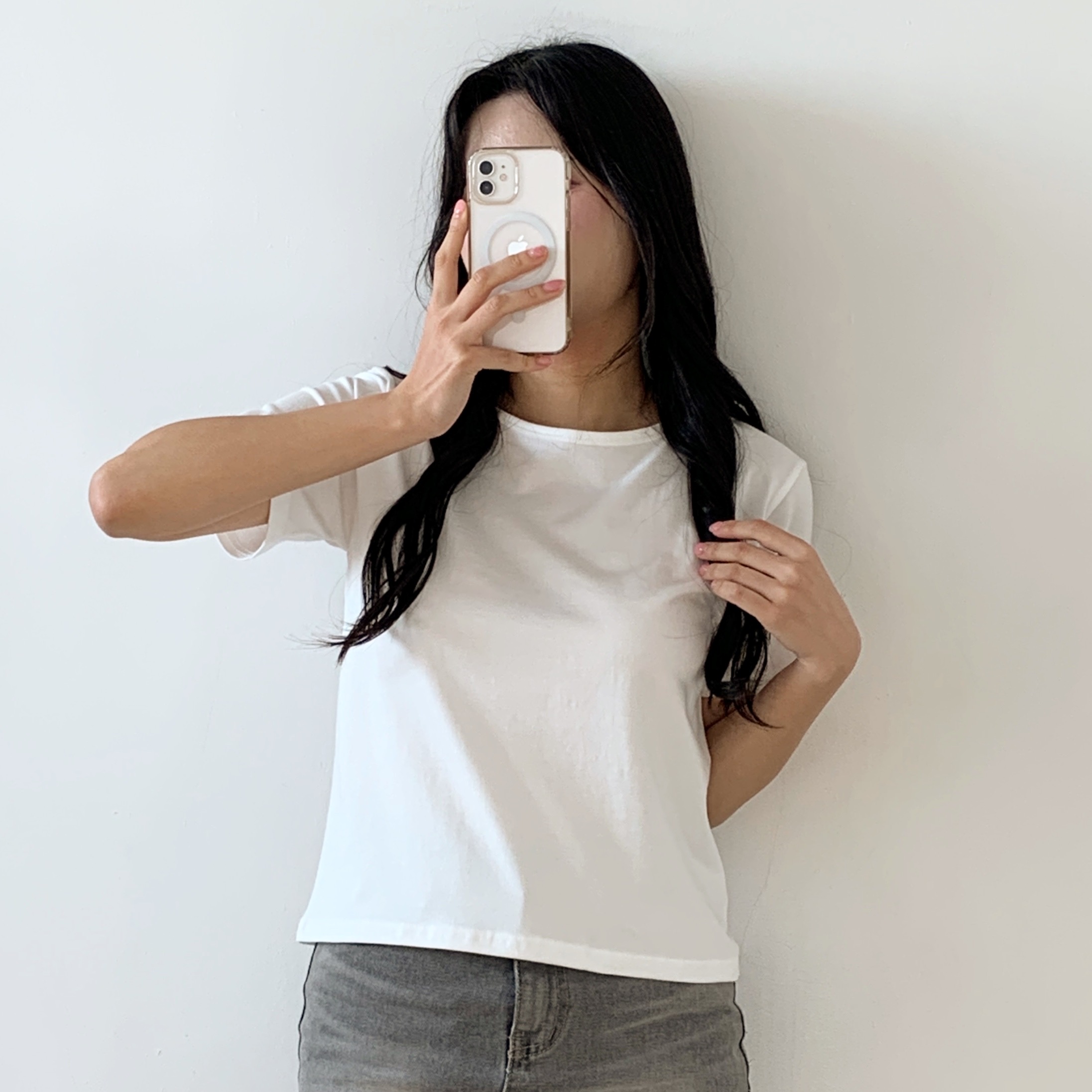 モダール混ラウンドネック半袖Tシャツ | 詳細画像15