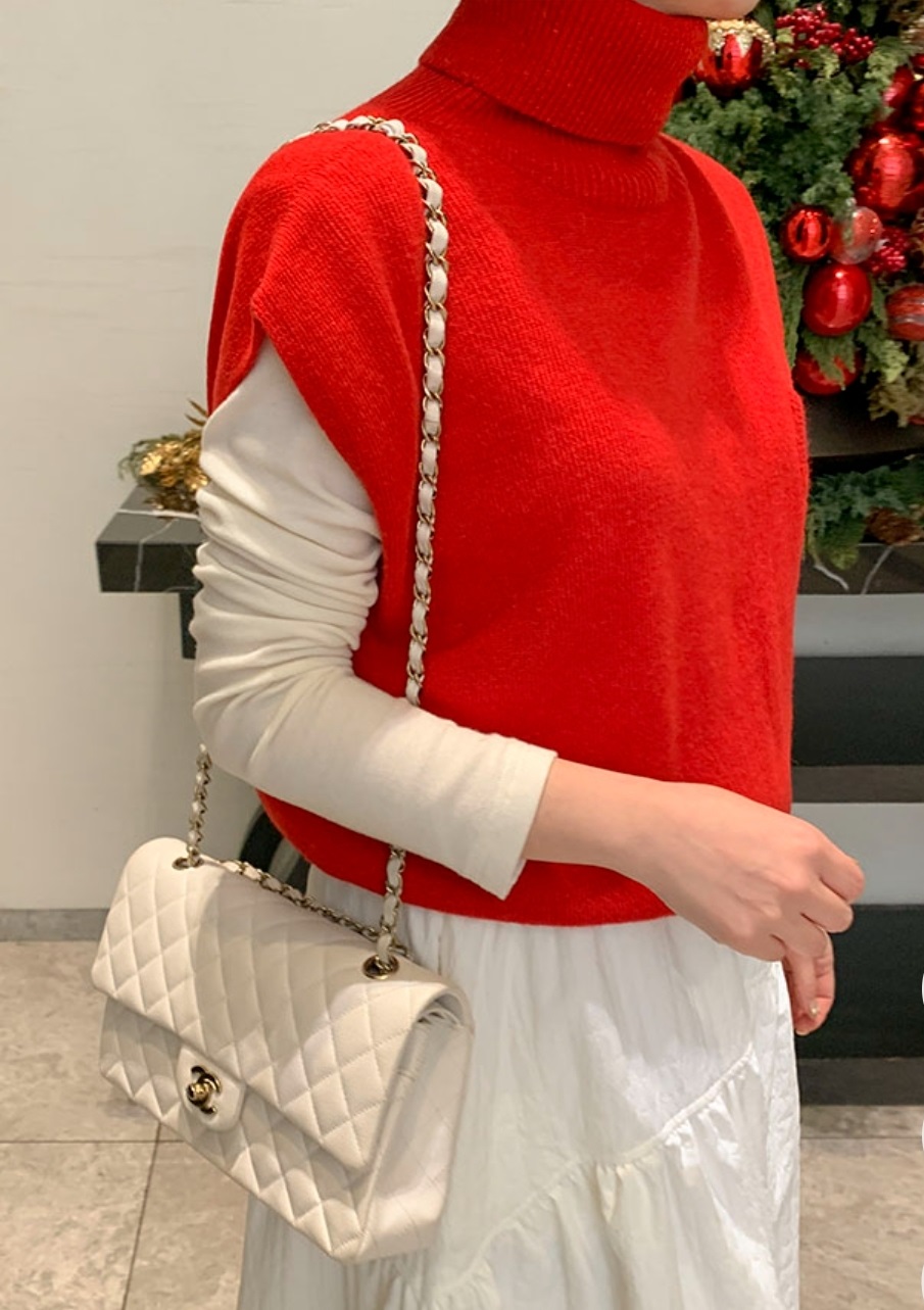 ウール混タートルポケットニットベスト | 詳細画像3