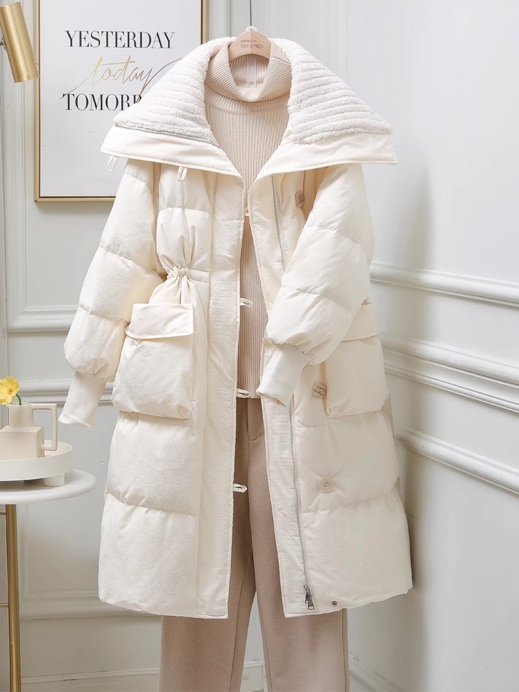 2WAYリブニットネックロング中綿ジャンパー | 詳細画像12