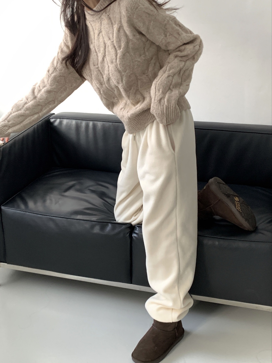 ラウンドネックケーブルニット | 詳細画像9