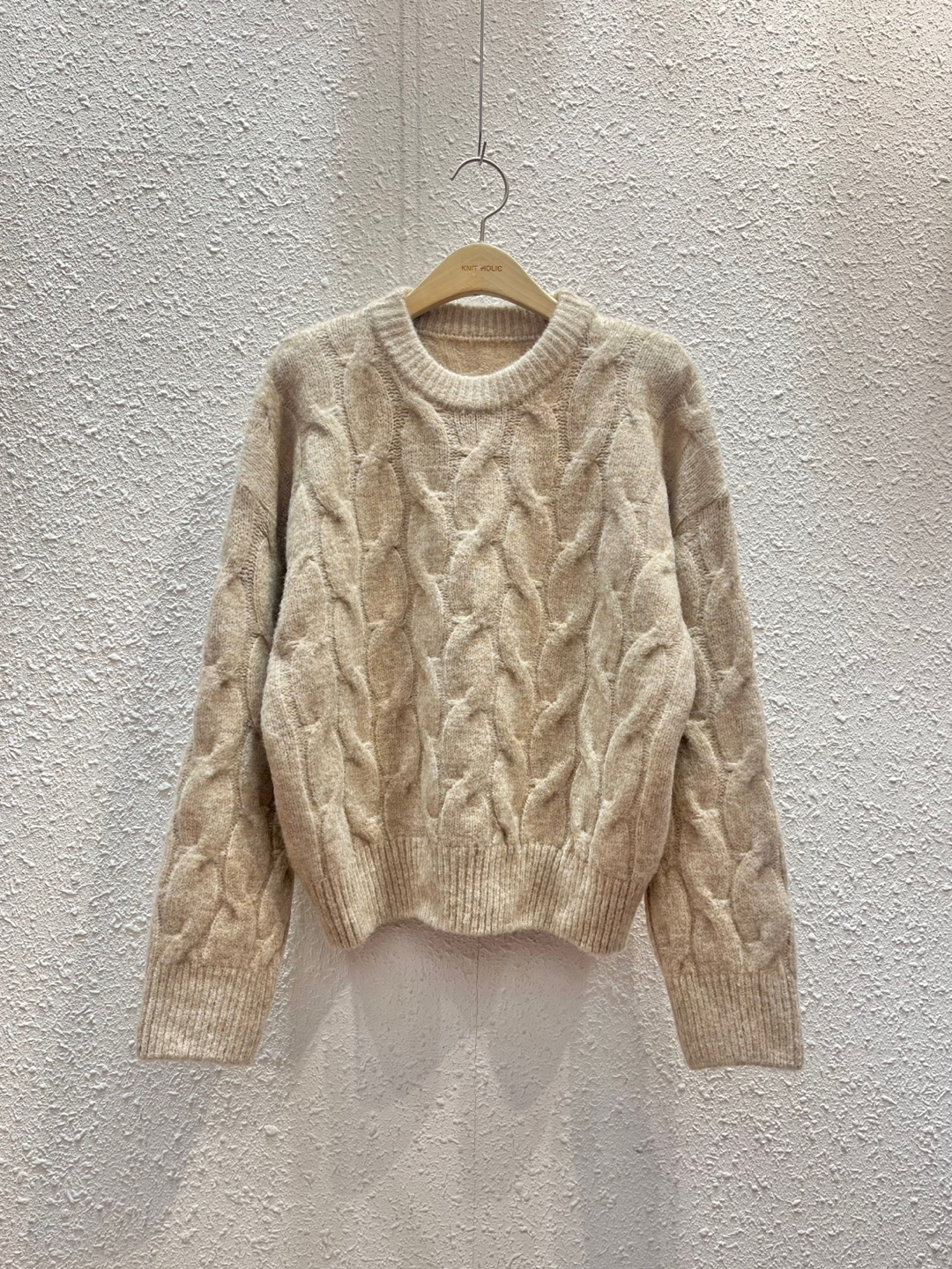 ラウンドネックケーブルニット | 詳細画像12