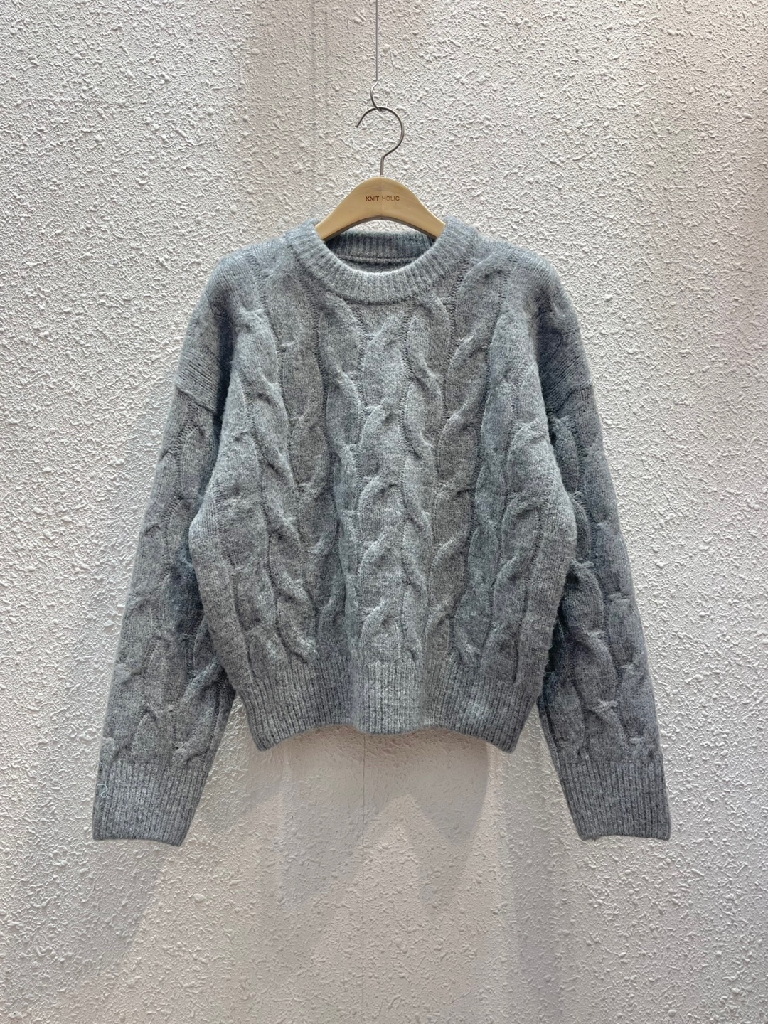 ラウンドネックケーブルニット | 詳細画像14