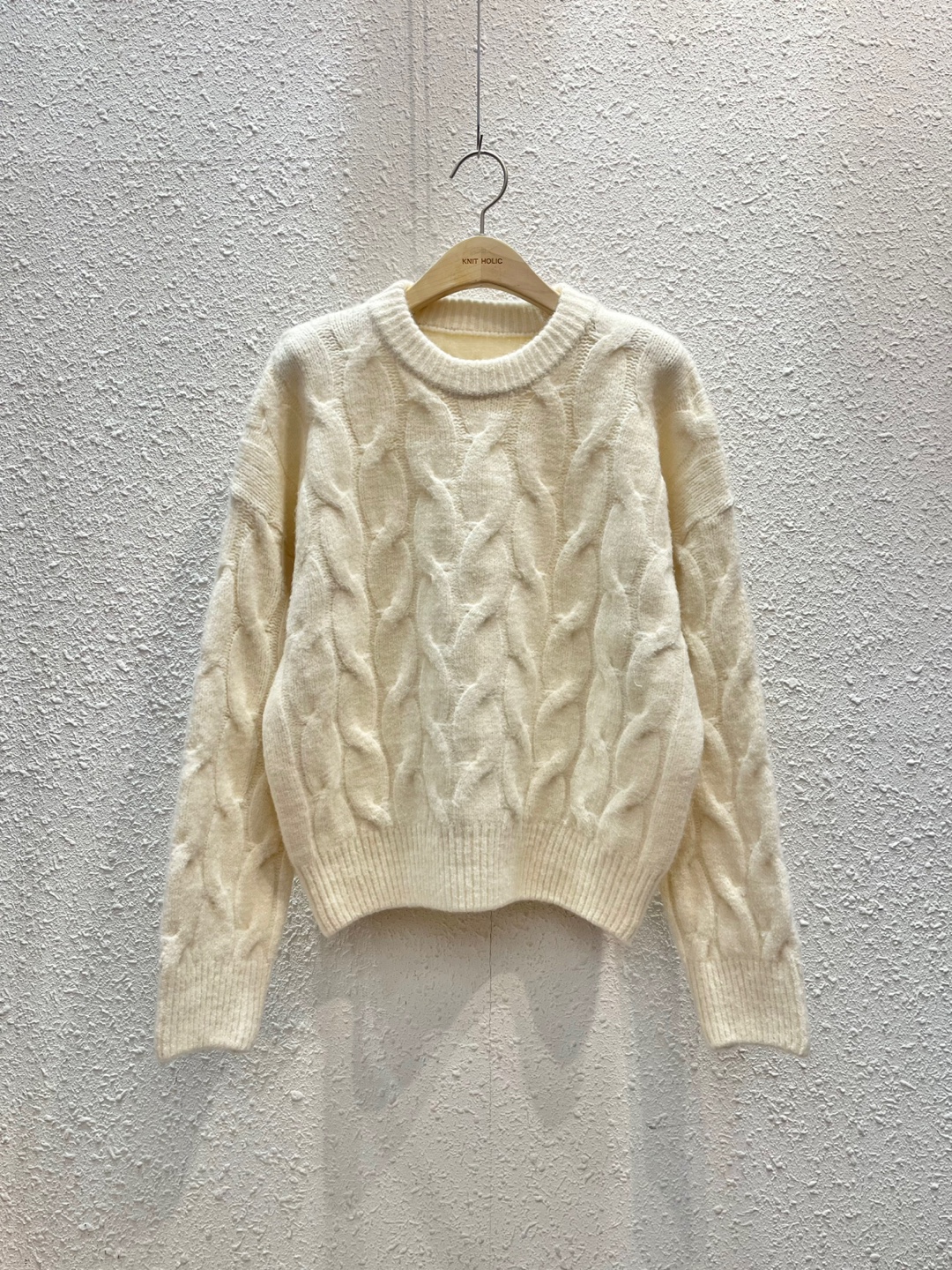 ラウンドネックケーブルニット | 詳細画像10
