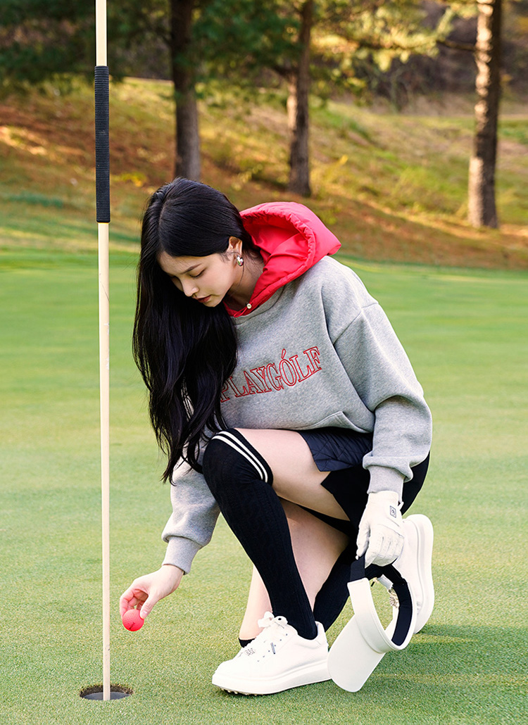 裏起毛PLAYGOLF中綿フードパーカー | レディースファッション通販 - DHOLIC