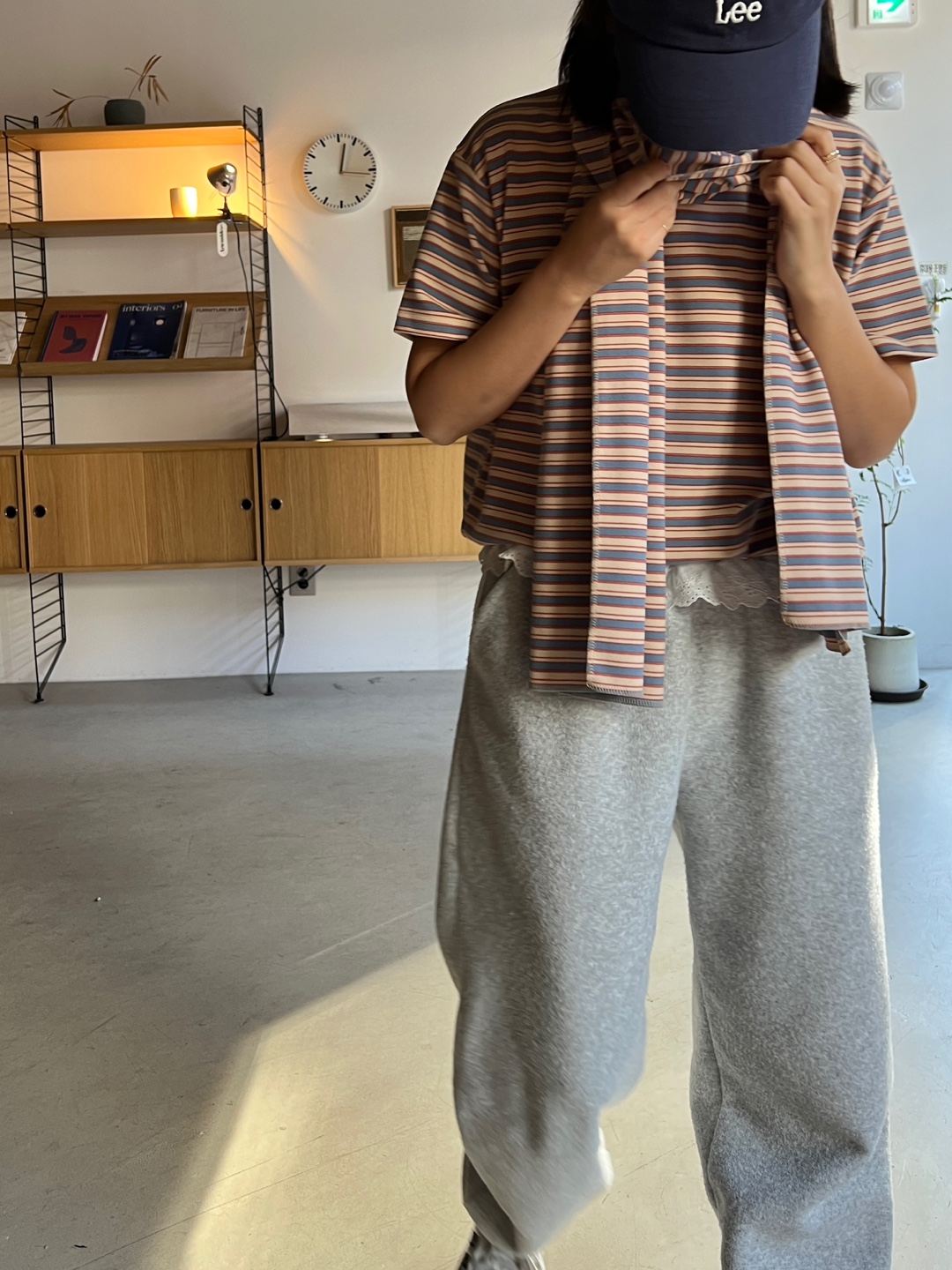 マフラー付両起毛マルチボーダー半袖Tシャツ | 詳細画像5