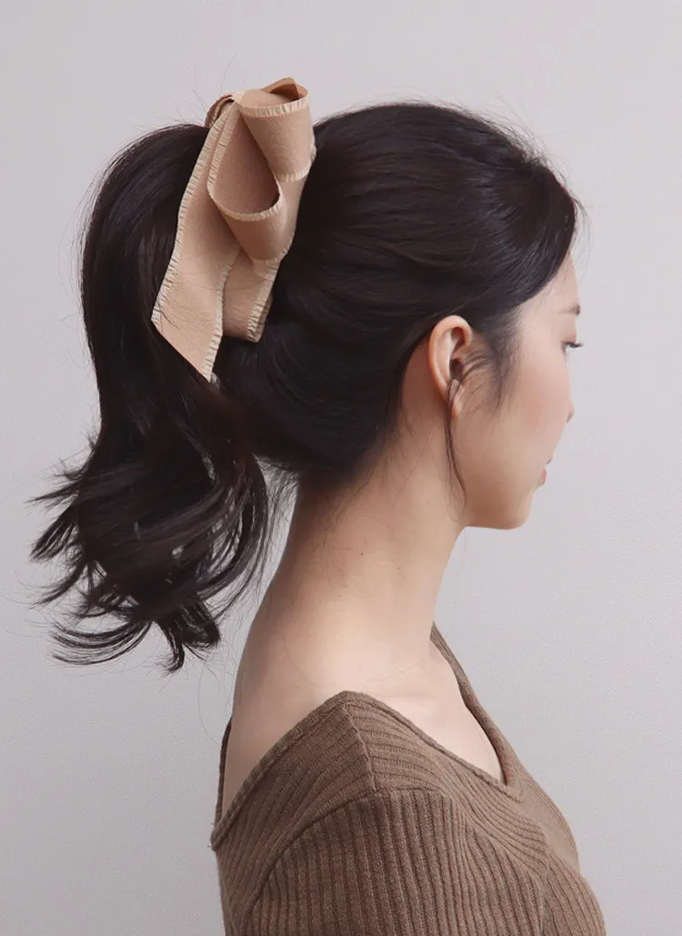 フレームリボンバナナヘアクリップ | thenoble | 詳細画像1