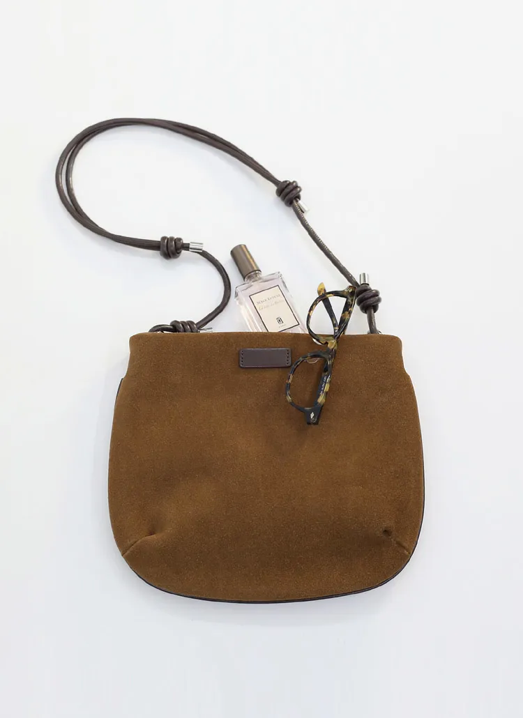 スエードラウンドシェイプノットショルダーバッグ | whosbag | 詳細画像1