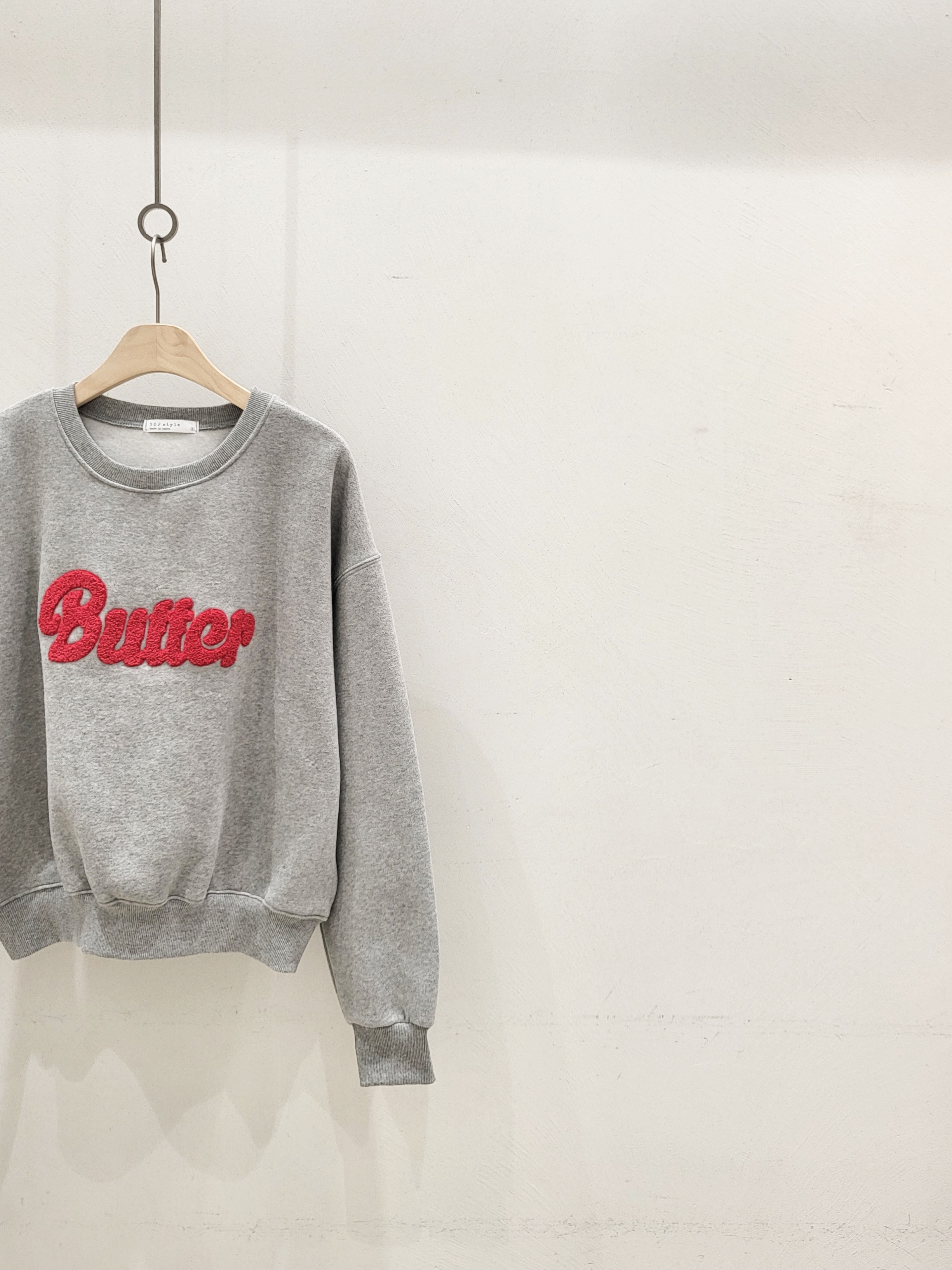 裏起毛Butter配色ブークレロゴスウェット | 詳細画像9
