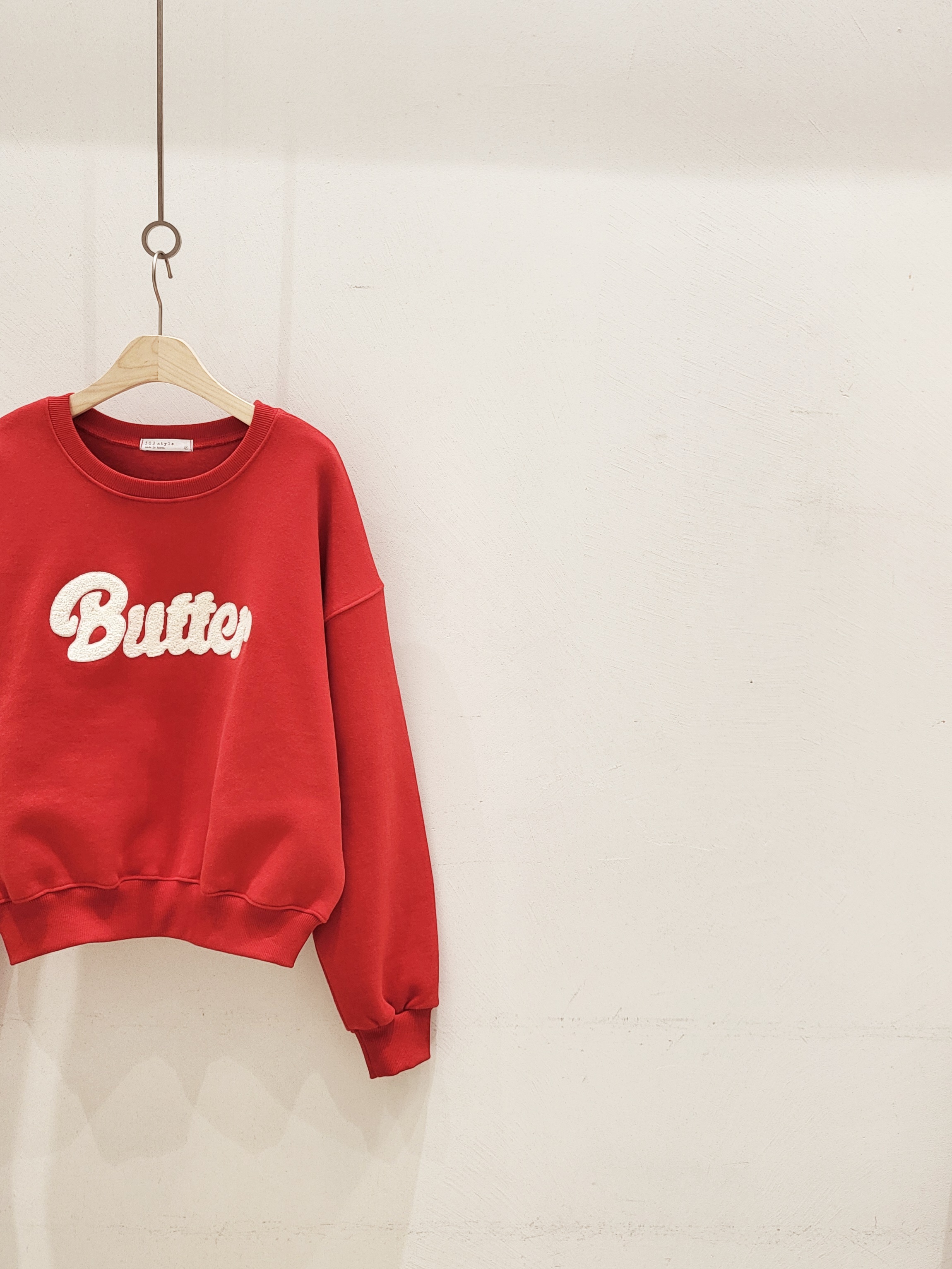 裏起毛Butter配色ブークレロゴスウェット | 詳細画像15