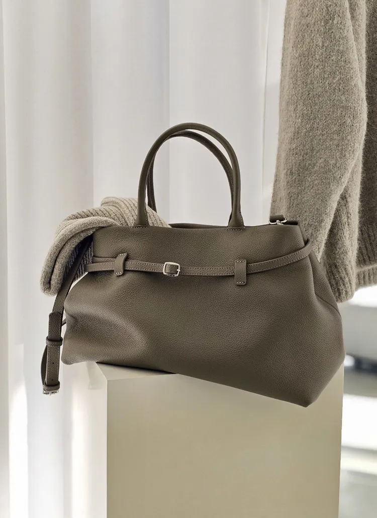 2WAYベルトシボ台形バッグ(L) | whosbag | 詳細画像1