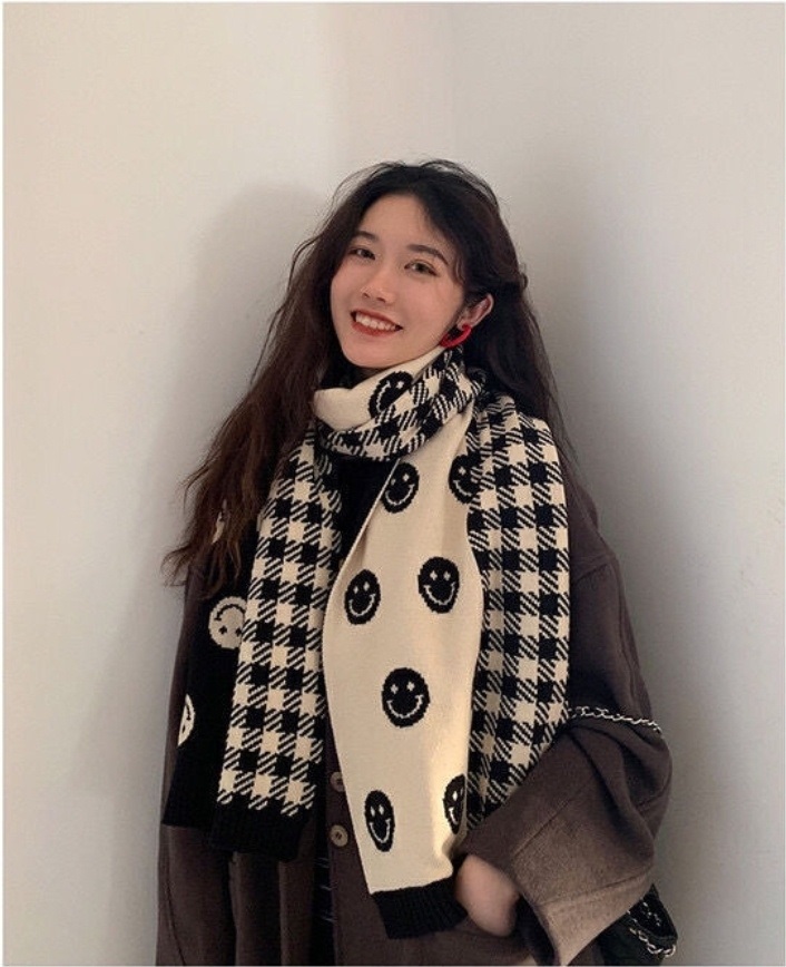 スマイルチェックニットマフラー | 詳細画像5