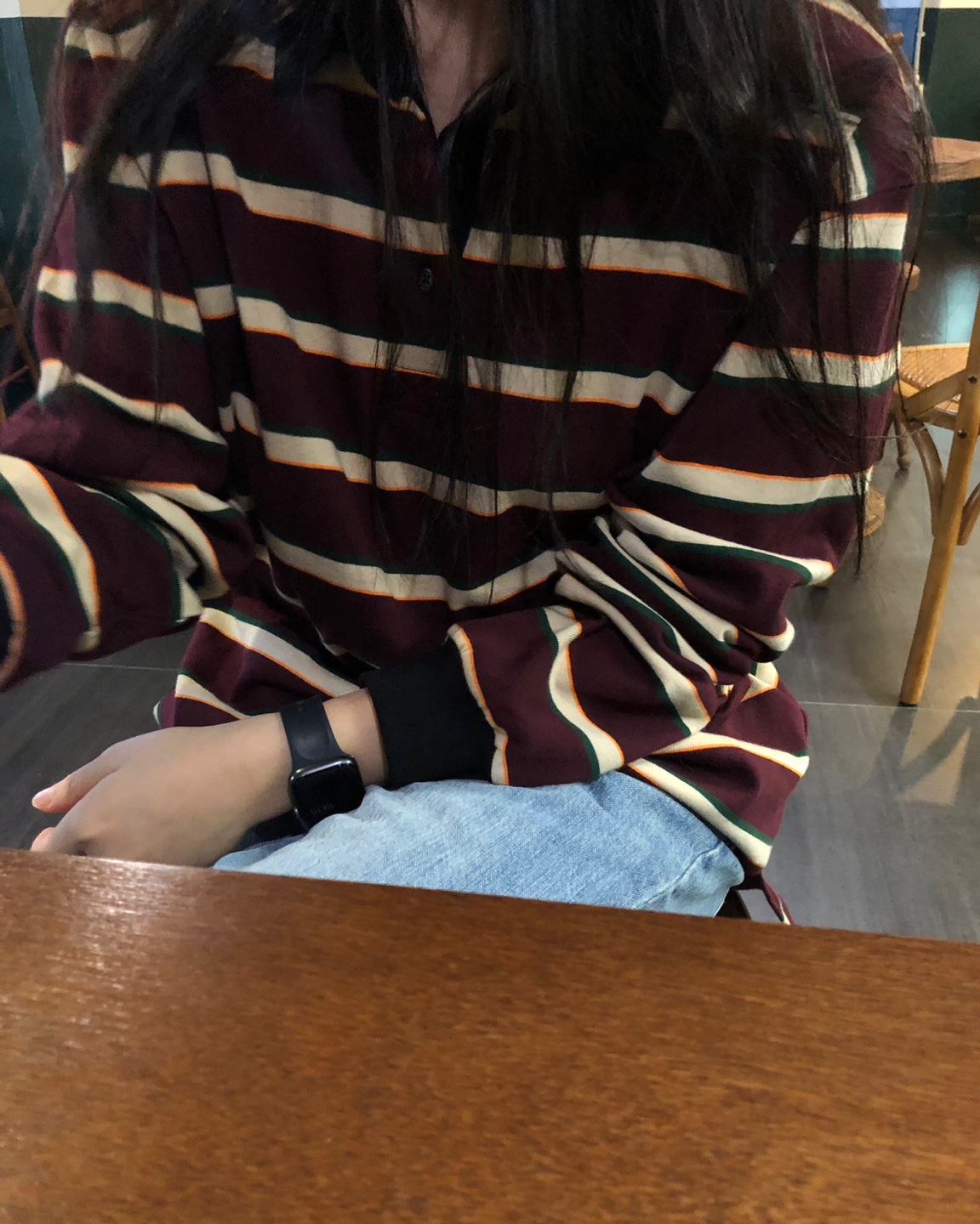 ポロカラーボーダーボクシーTシャツ | 詳細画像13