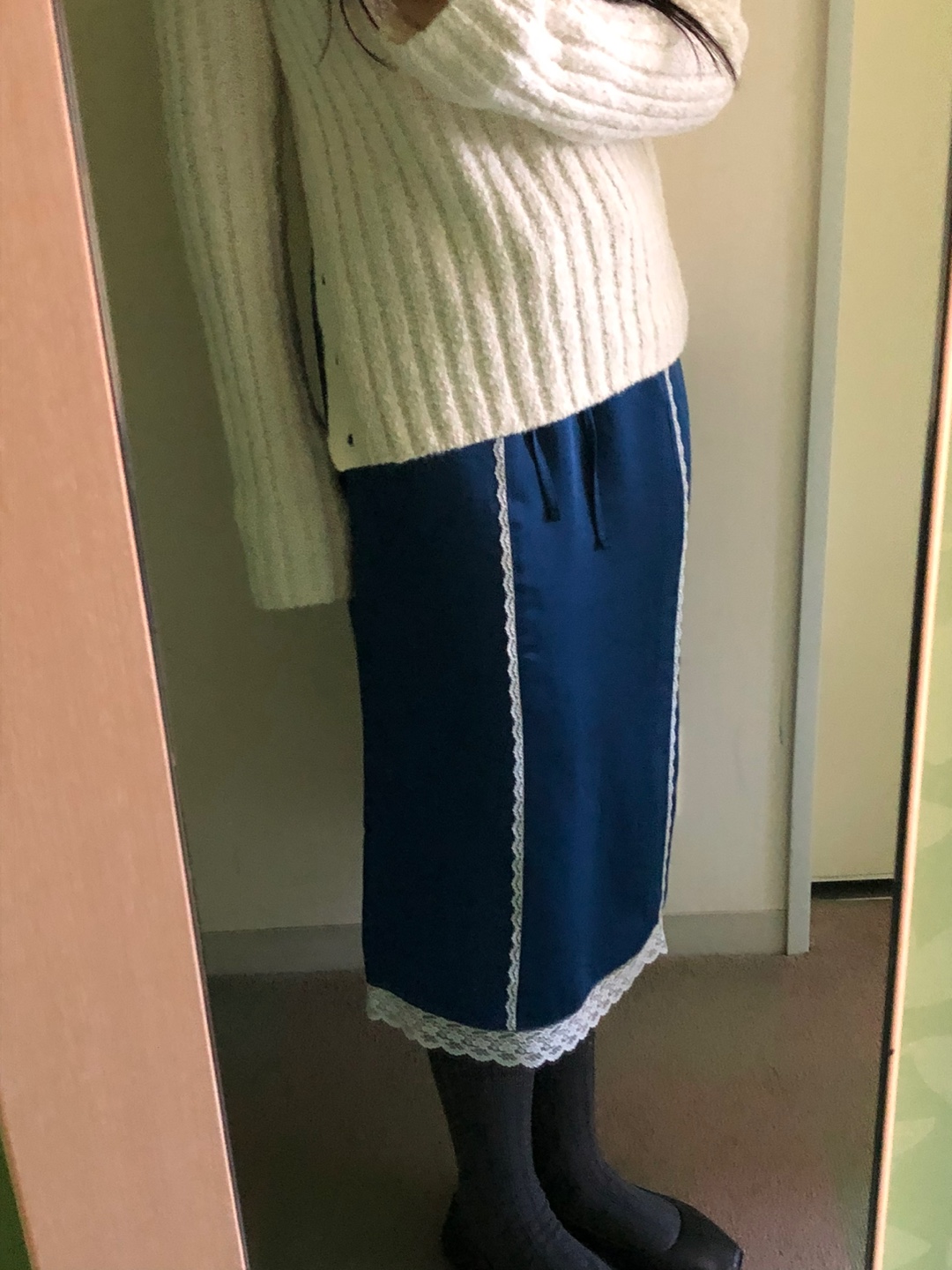 アルパカ混サイドボタンワイドリブハイネックニット | 詳細画像8
