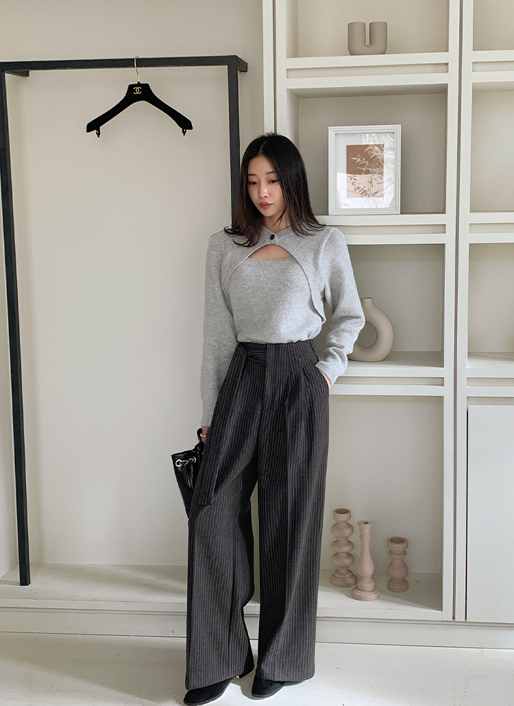 AKTEストラップワイドパンツtodayfulイエナzaraKBF louren ストラップ