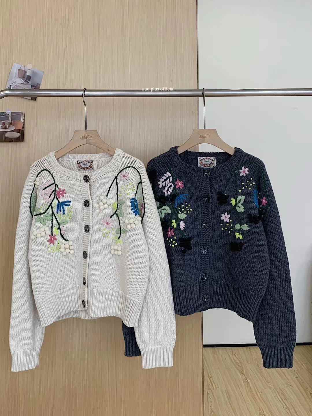 ポンポンフラワー刺繍ラグランカーディガン | 詳細画像7