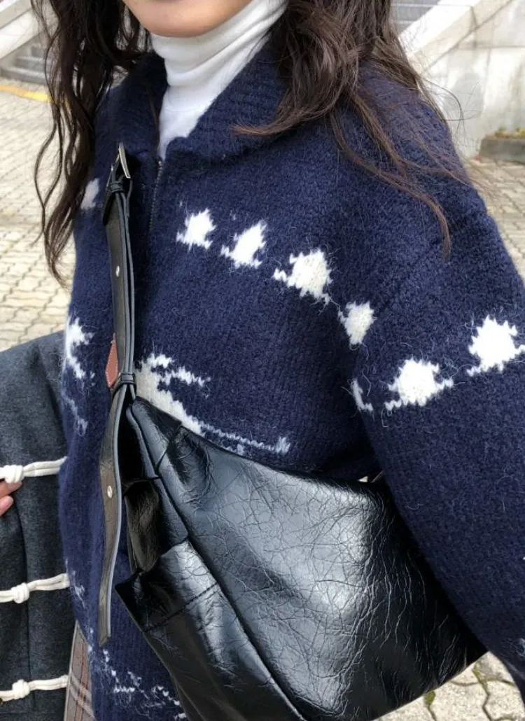 クラックレザー調ショルダーバッグ | mandarinetree | 詳細画像1