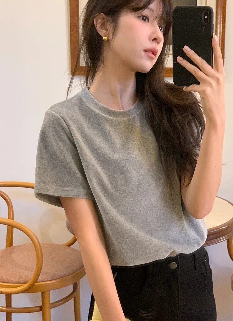ベロア半袖Tシャツ | cherrykoko | 詳細画像1