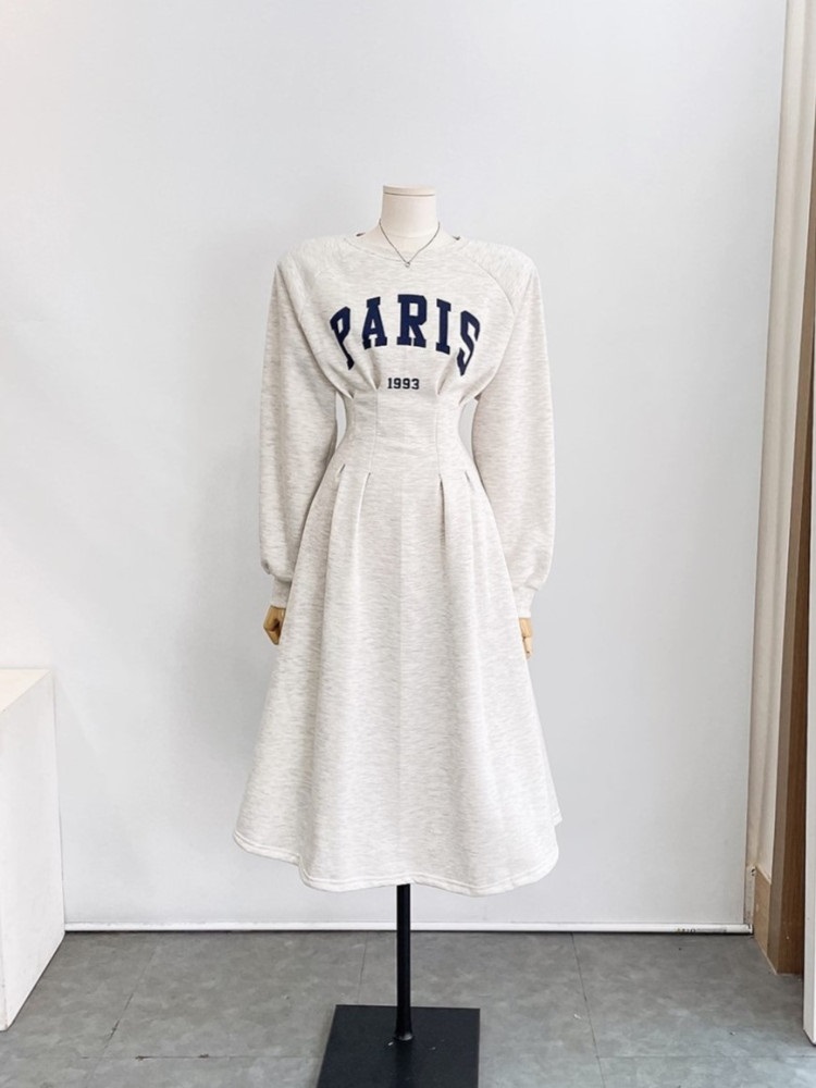 裏起毛PARISタックラグランスウェットワンピース | 詳細画像2
